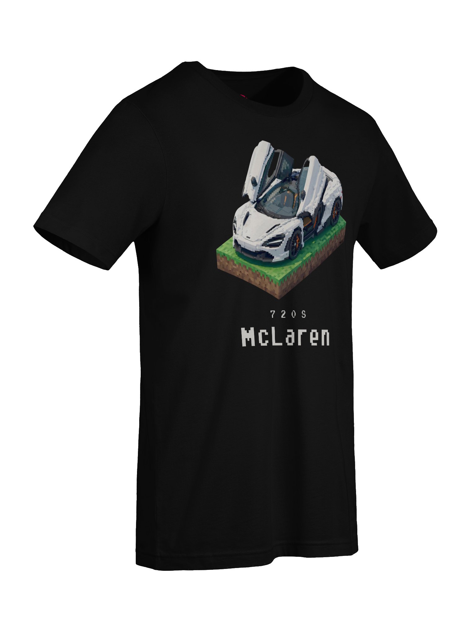 White McLaren 720S Shirt (Pixel, Retro, Minecraft) product image (73)