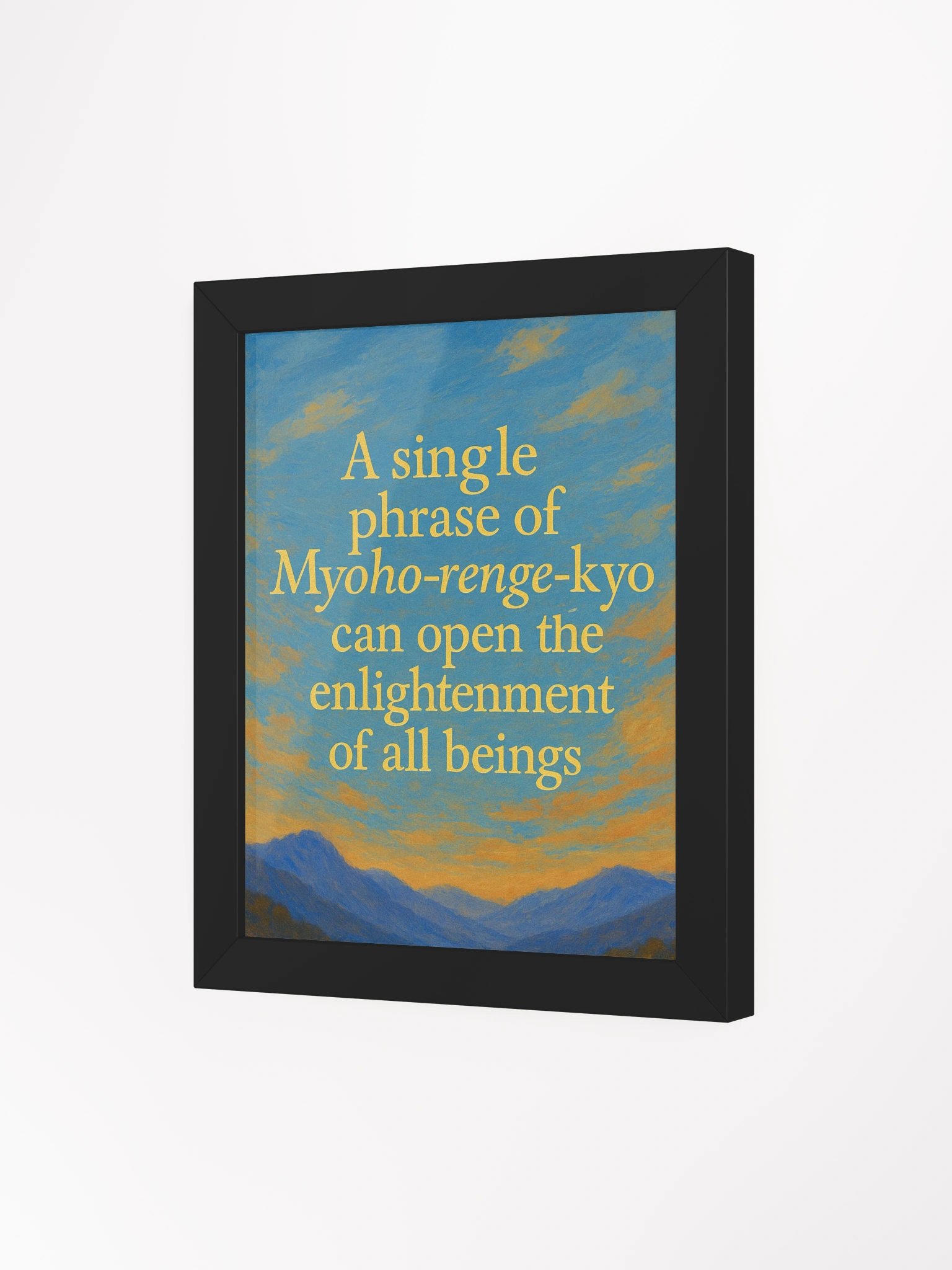 Myoho-renge-kyo Framed Poster – Enlightenment of All Beings Quote for Nichiren Buddhists product image (3)