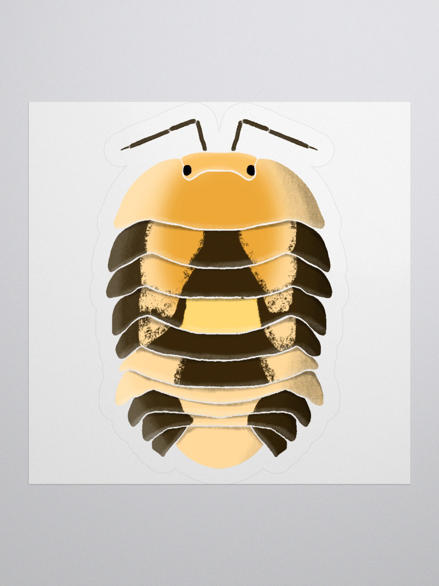Amber Firefly Isopod Sticker product image (1)