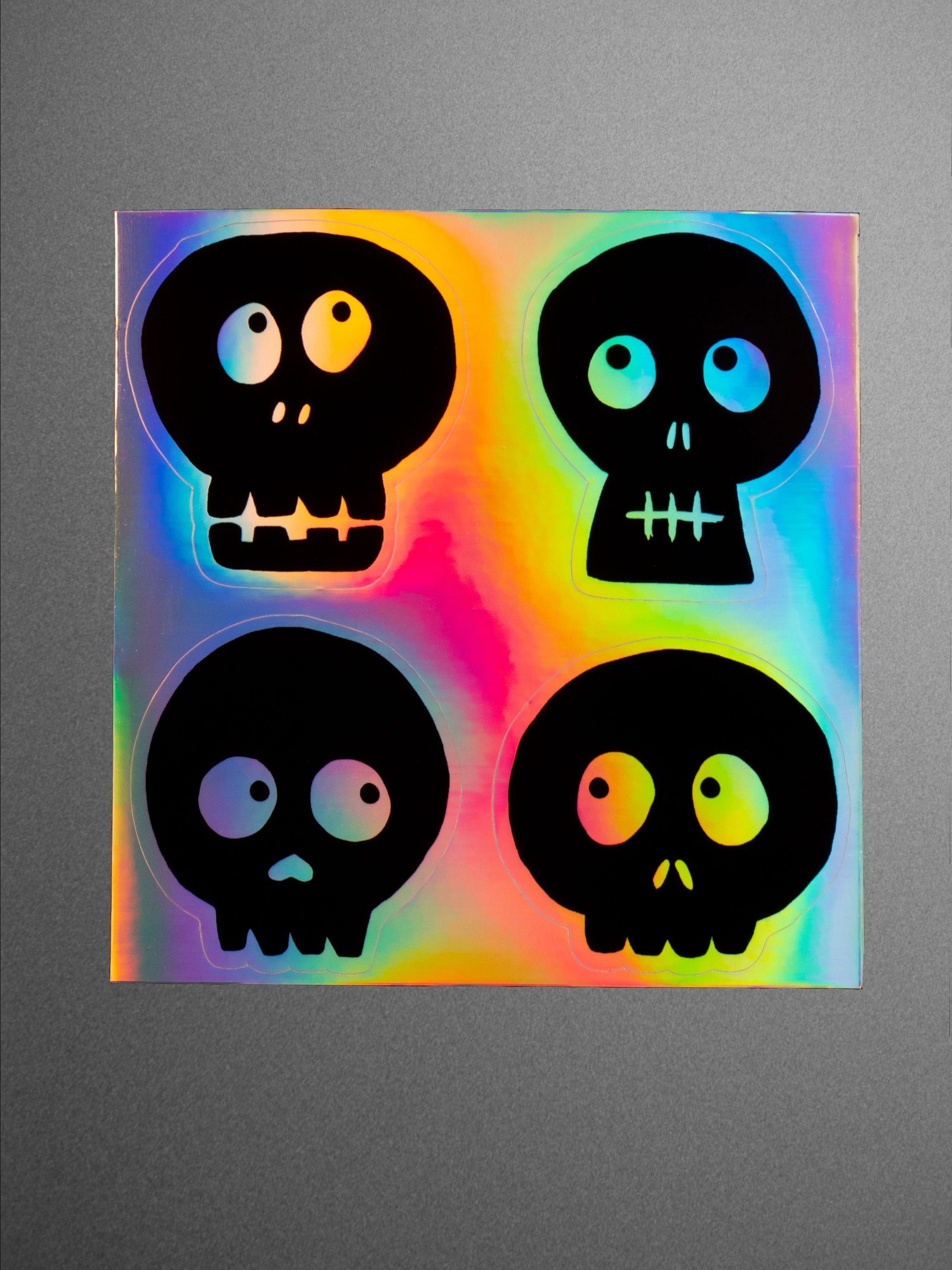HOLOGRAPHIC STICKER SHEET - SKULLS product image (1)