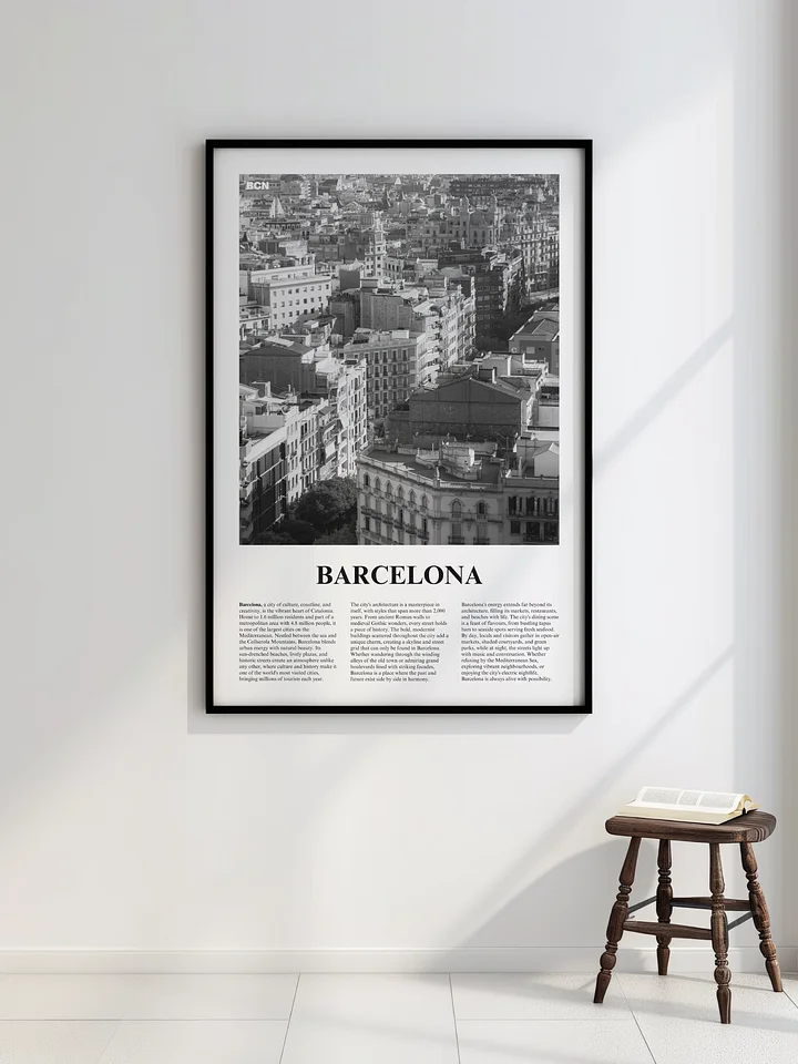 Barcelona 02 Newspaper Poster | Framed product image (2)
