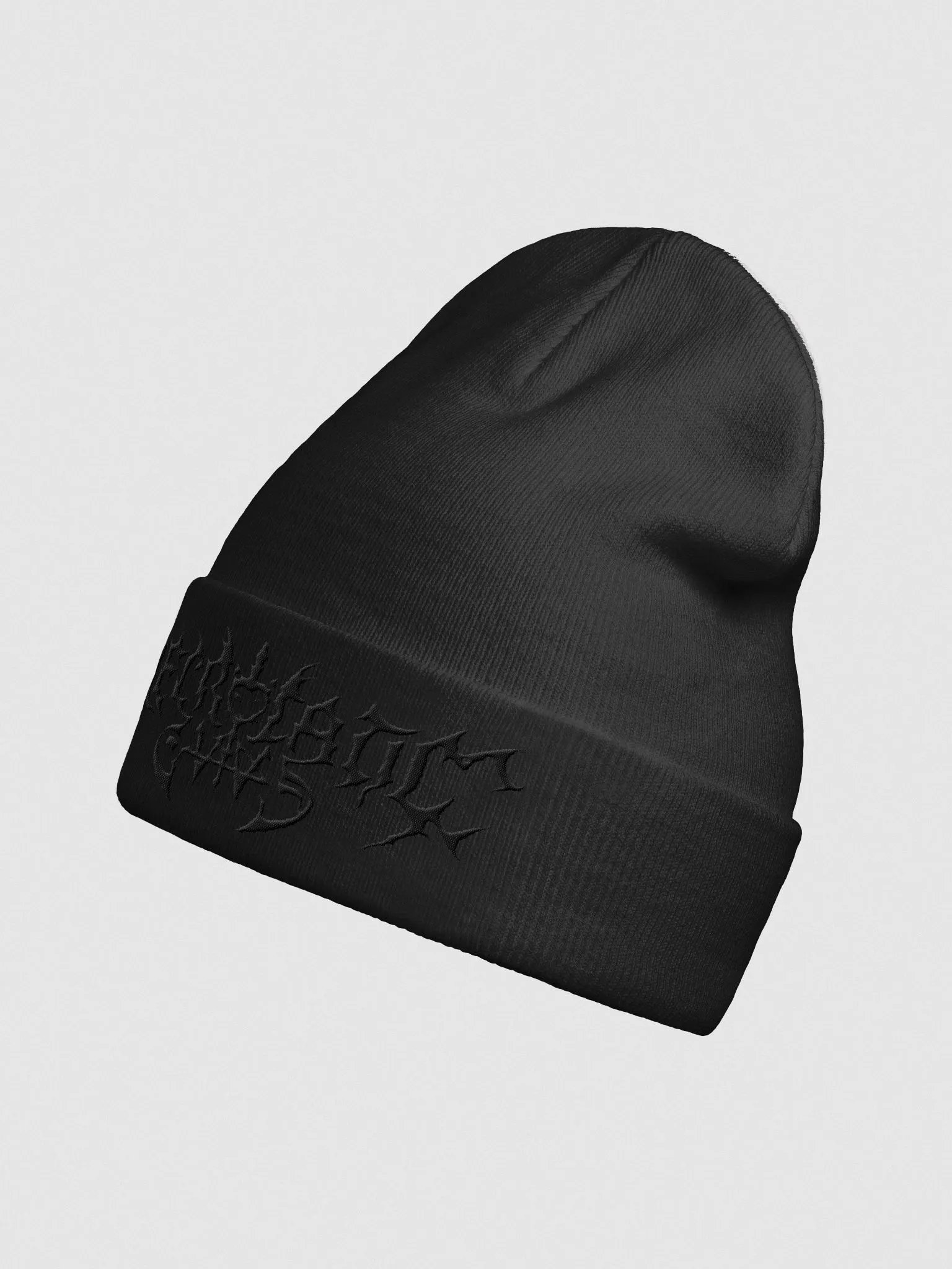 NecroCaticGames logo Beanie Toque (Black on Black) product image (5)