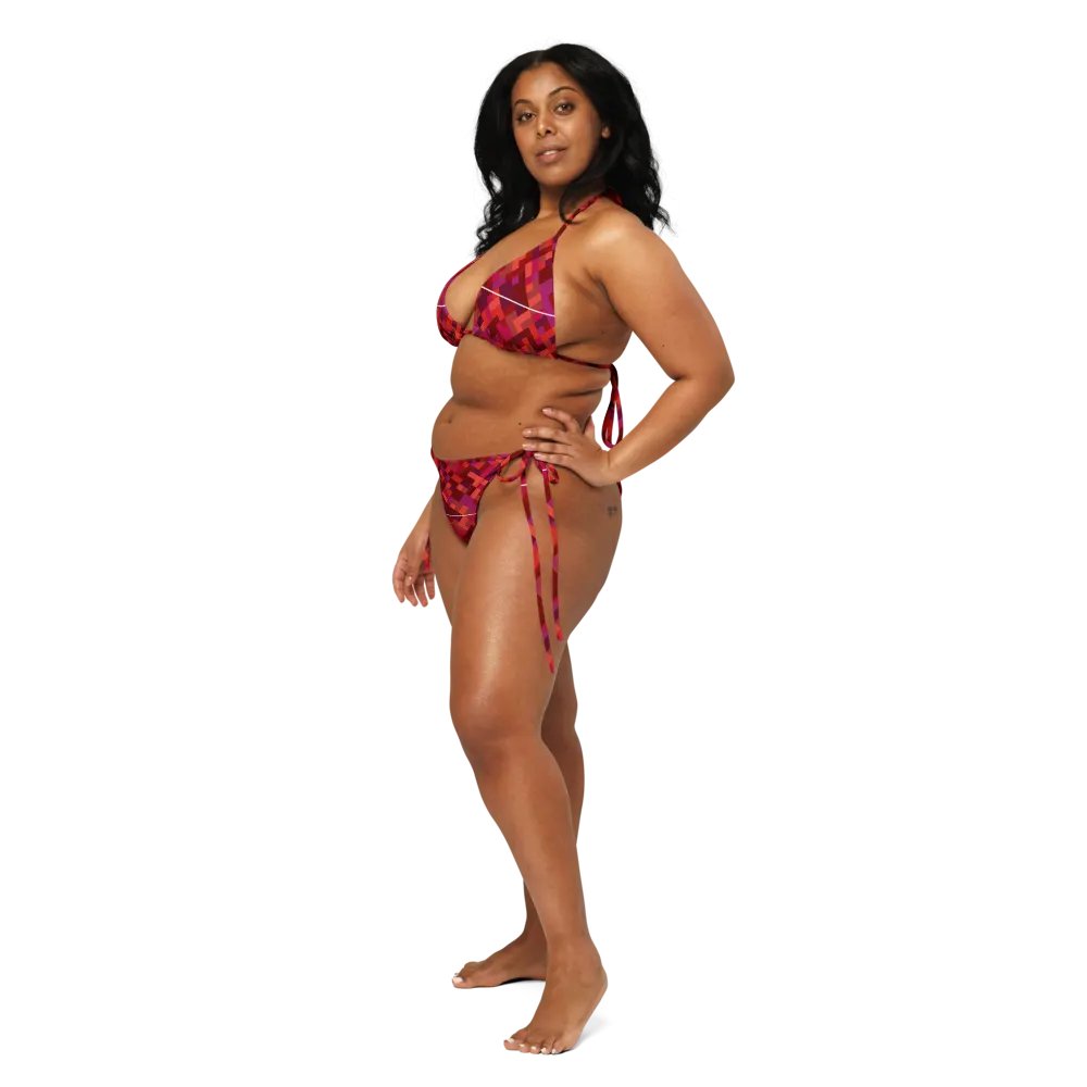 Colorful Mosaic Pattern Design String Bikini - v6 product image (8)