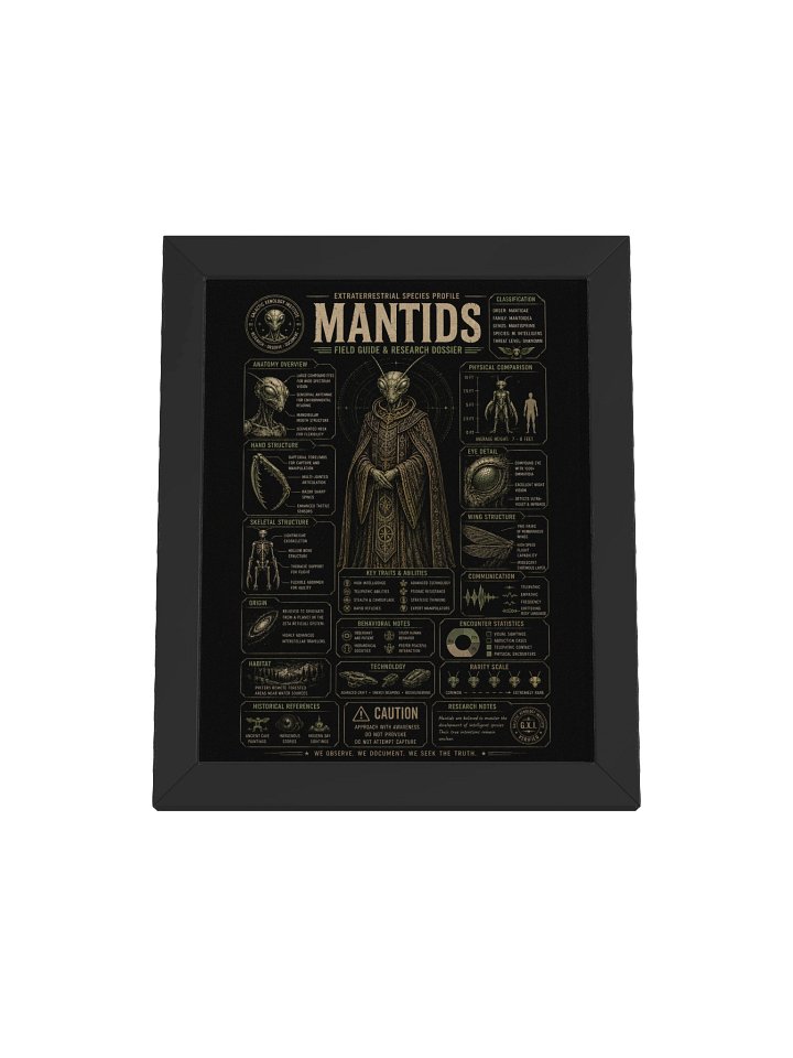 Mantids: Extraterrestrial Species Profile Poster product image (1)