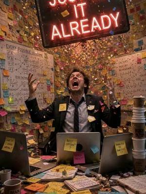 It started as “just one decision”… then his mind built a full courtroom around it. Every outcome. Every risk. Every possible version of failure. And still… nothing moves. Until everything snaps. This is what paralysis really looks like — not laziness, just too many thoughts fighting for control. #Overthinking #AnalysisParalysis #Mindset #Relatable #JustStart