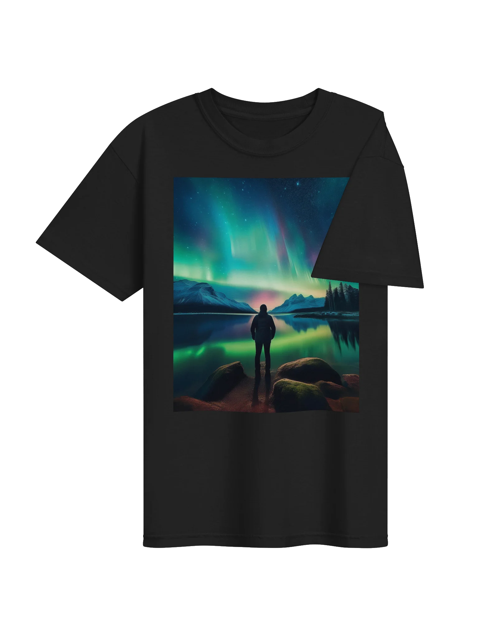 Aurora Lake Nightscape Tee product image (4)