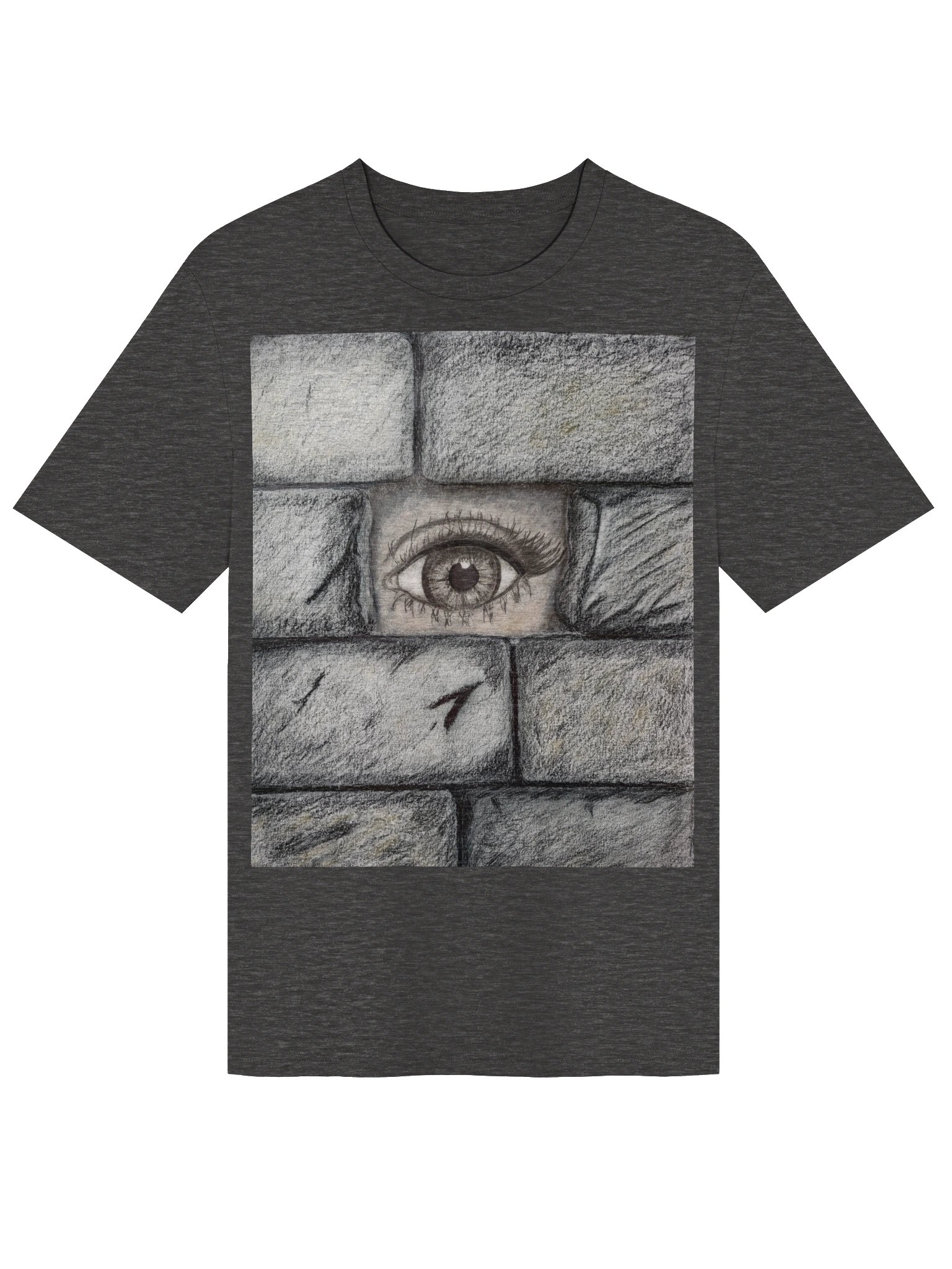 "Eye behind wall" T-Shirt. Unisex Stanley/Stella Organic Ribbed Neck T-Shirt product image (1)