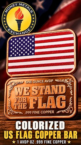 Colorized American Flag Copper Bar 😂

Celebrate American pride with the Colorized US Flag Copper Bar from Money Metals.

This...