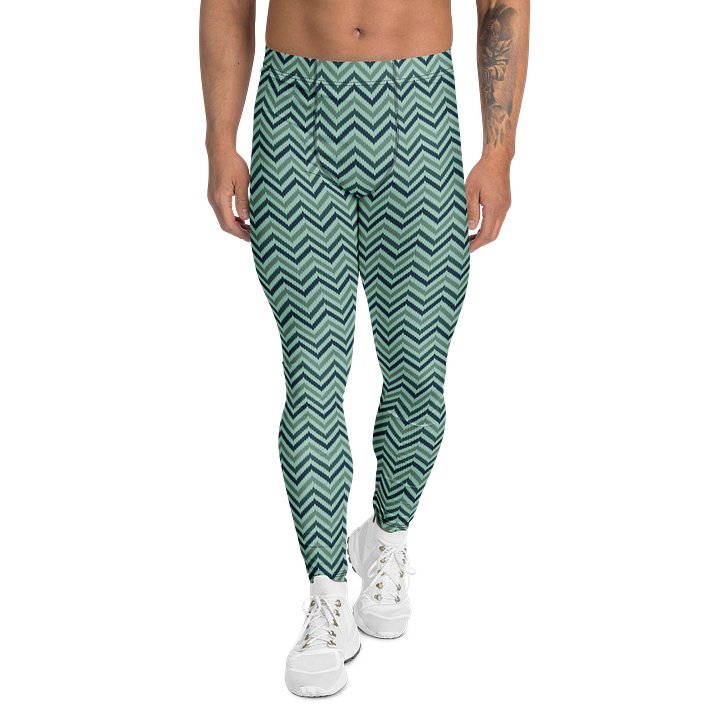 Comfortable Men’s Leggings Chevron Zig Zag Print product image (1)
