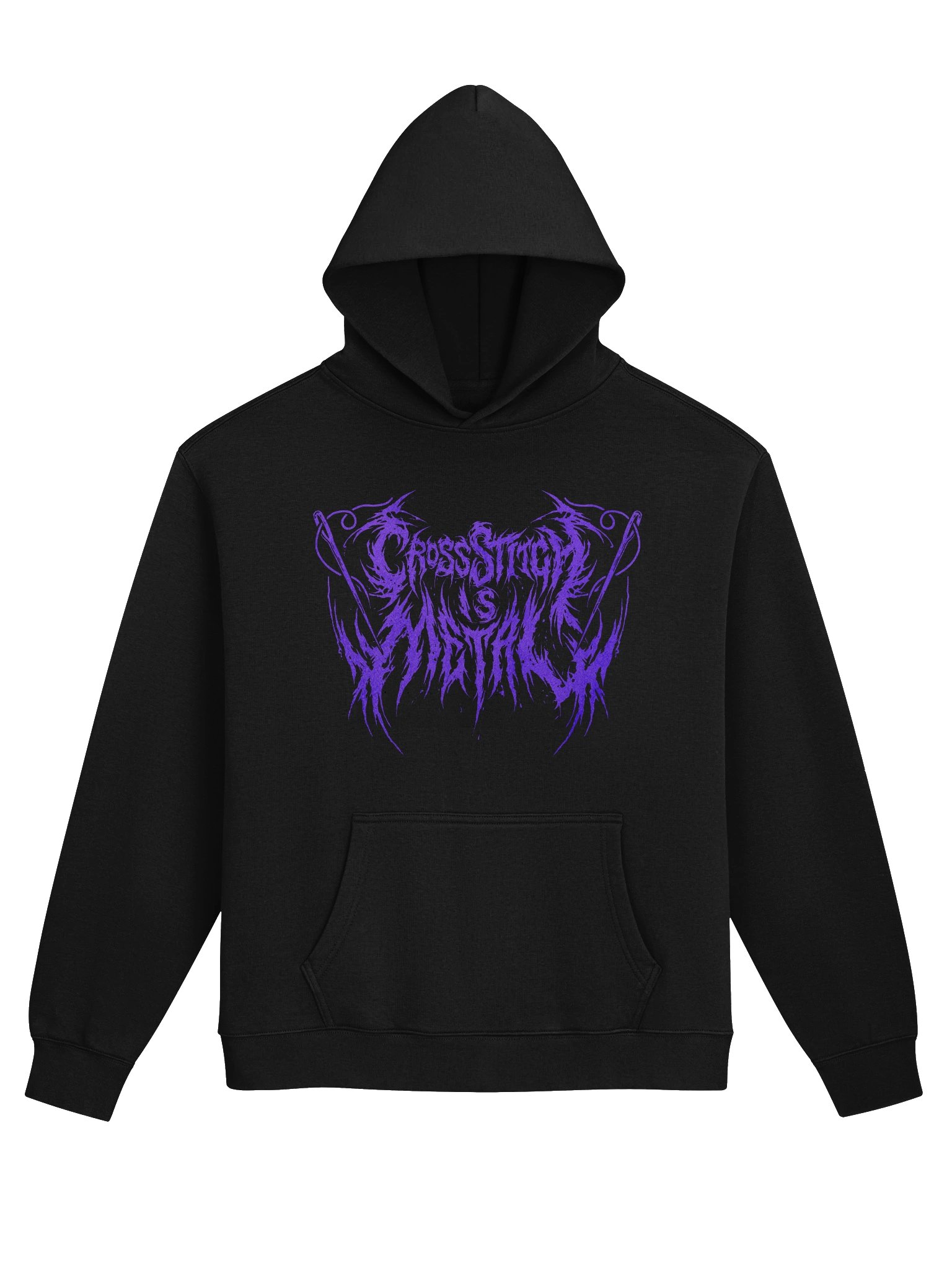 Cross Stitch is Metal Baggy Hoodie (Purple) product image (1)