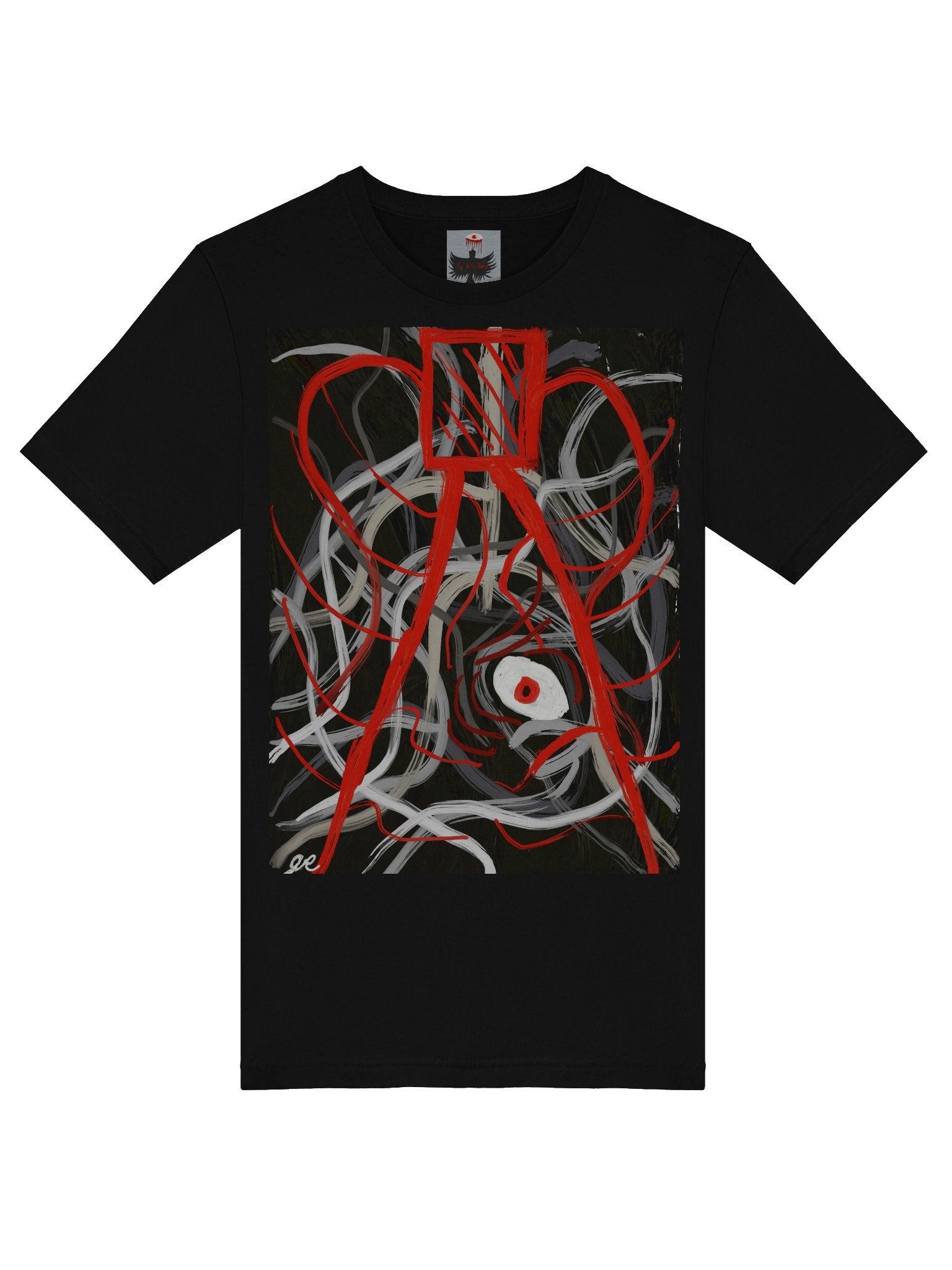 Looped Red Ribbons Abstract Tee product image (5)