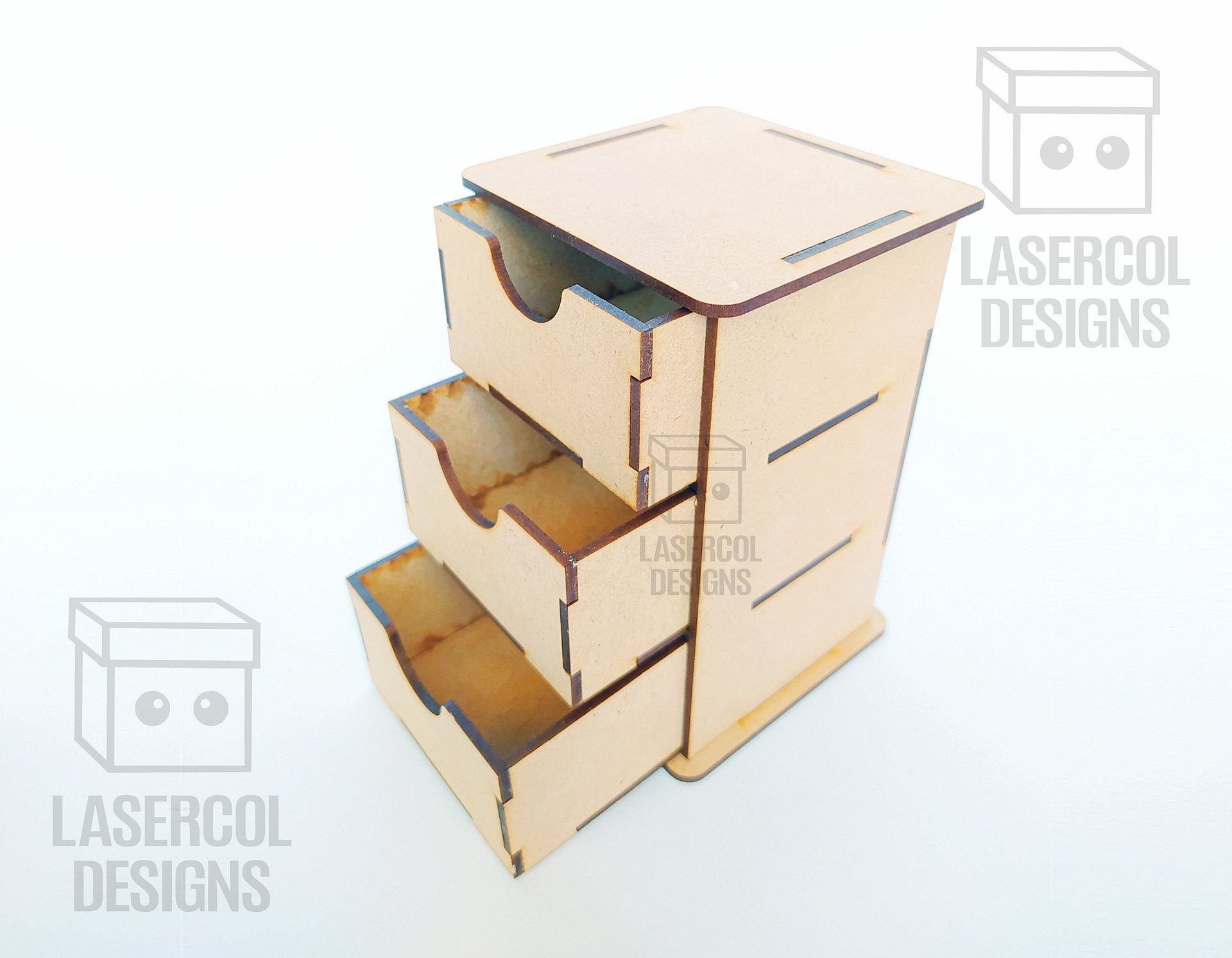 3 Drawers Desk Organizer - Laser Cut Files product image (6)