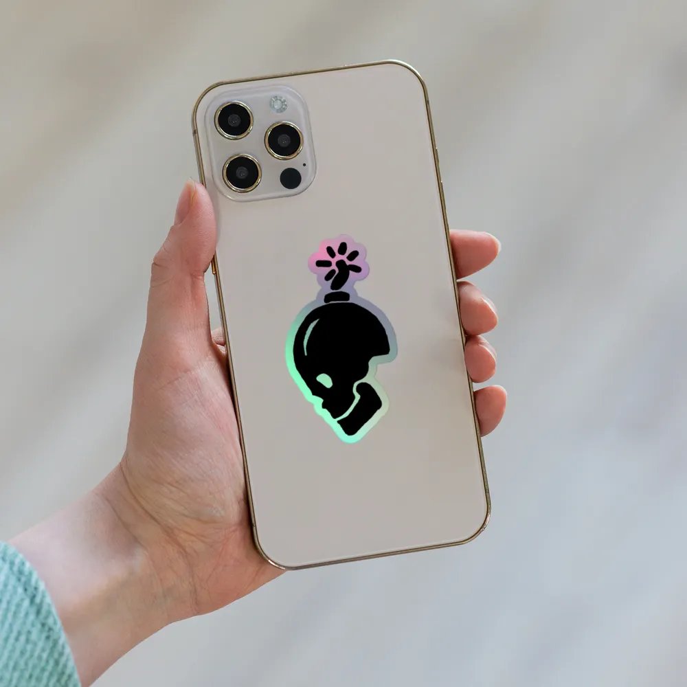 Bomb Skull holographic Sticker product image (8)