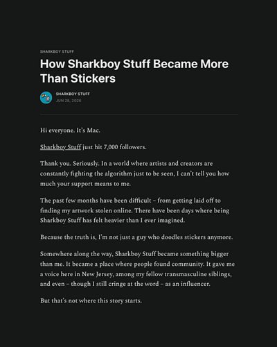 Thank you for 7,000 followers.

While I am recovering from an EXHAUSTING Pride month, I wanted to share the story of my brand...