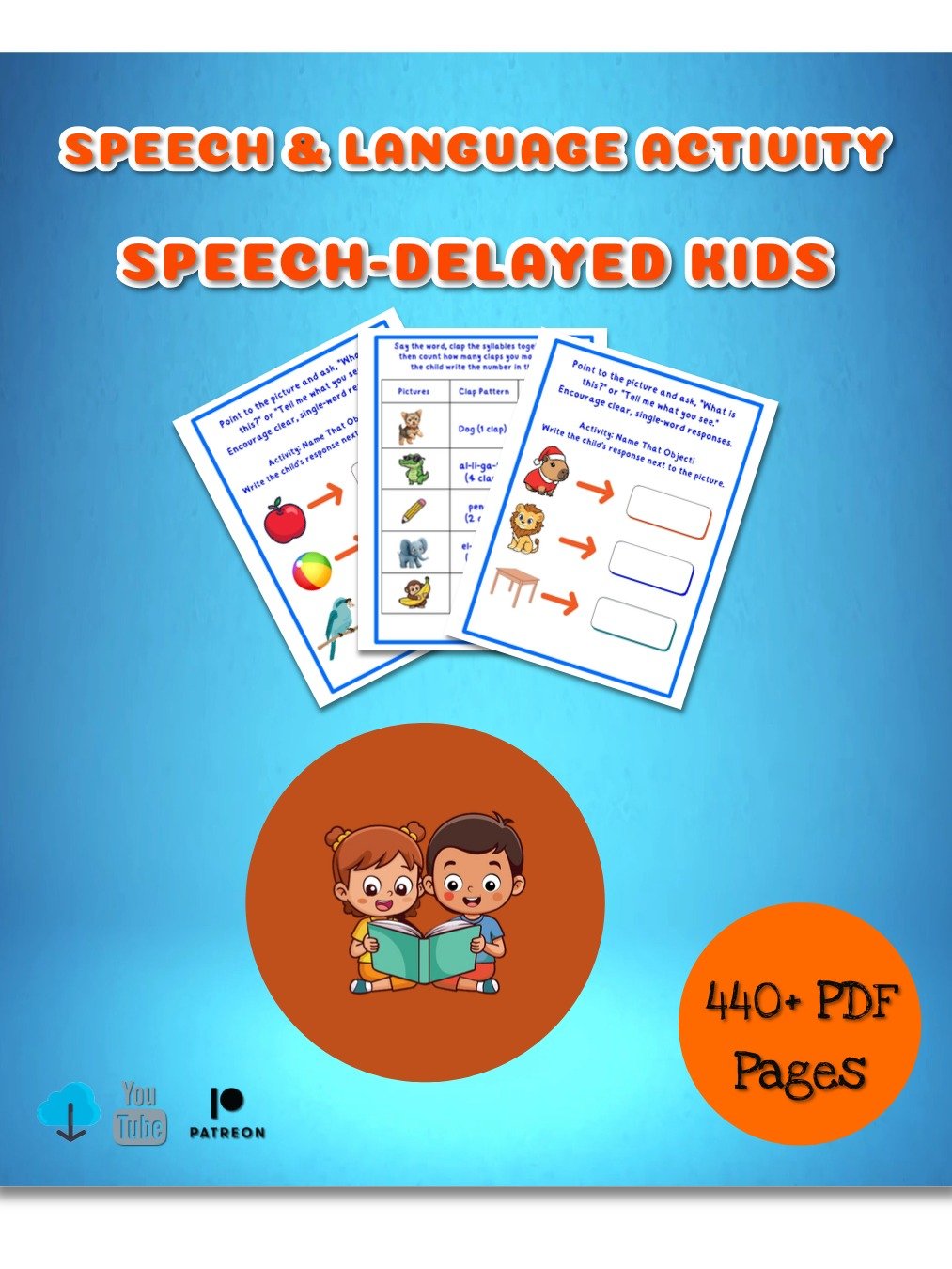 Speech & Language Activity Bundle: Printable Worksheets for Toddlers and Speech-Delayed Kids product image (1)