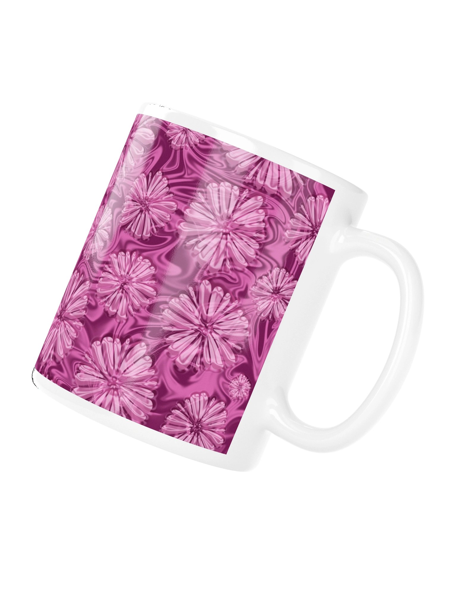 Fuchsia Plum Abstract Floral Mug product image (4)