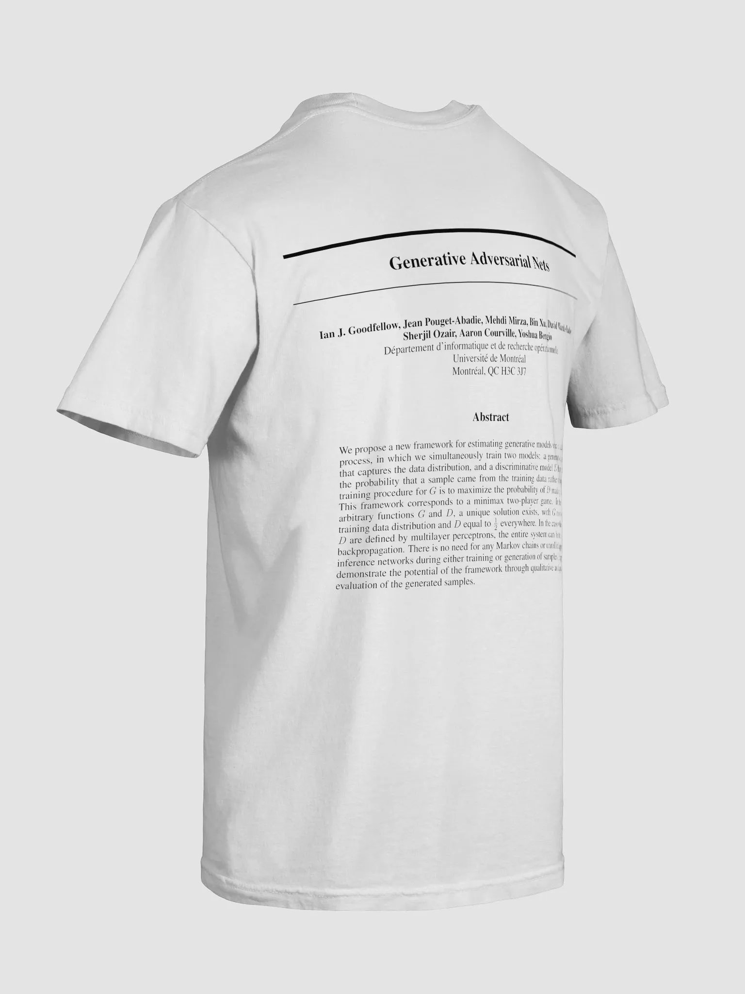 Generative Adversarial Nets T-Shirt product image (44)