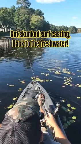 Washing off the “skunk” from earlier in the day! Nice bass will help with that everytime! #fishing #kayakfishing #outdoors #b...