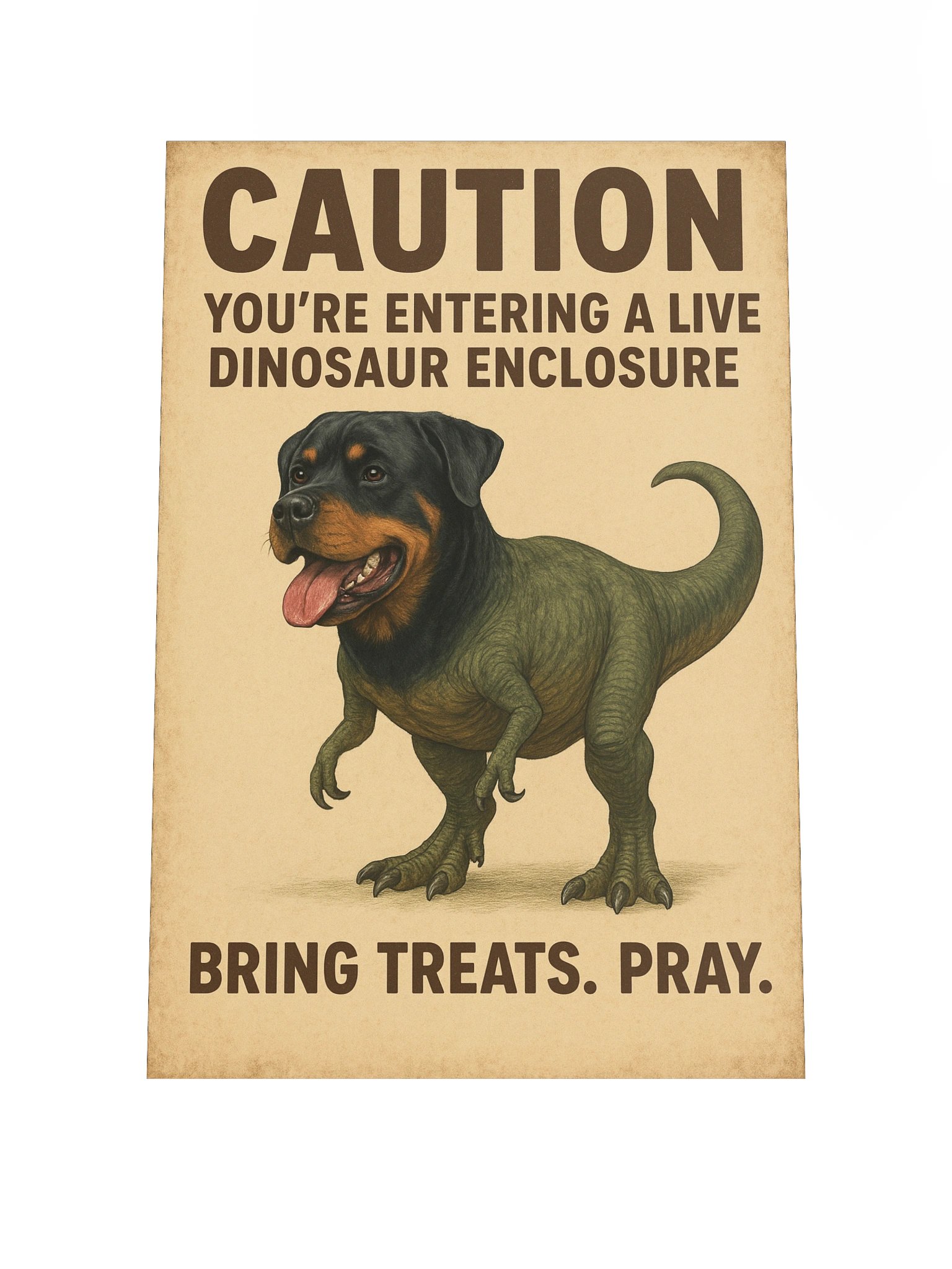 Caution Rottosaurus Enclosure Poster product image (2)