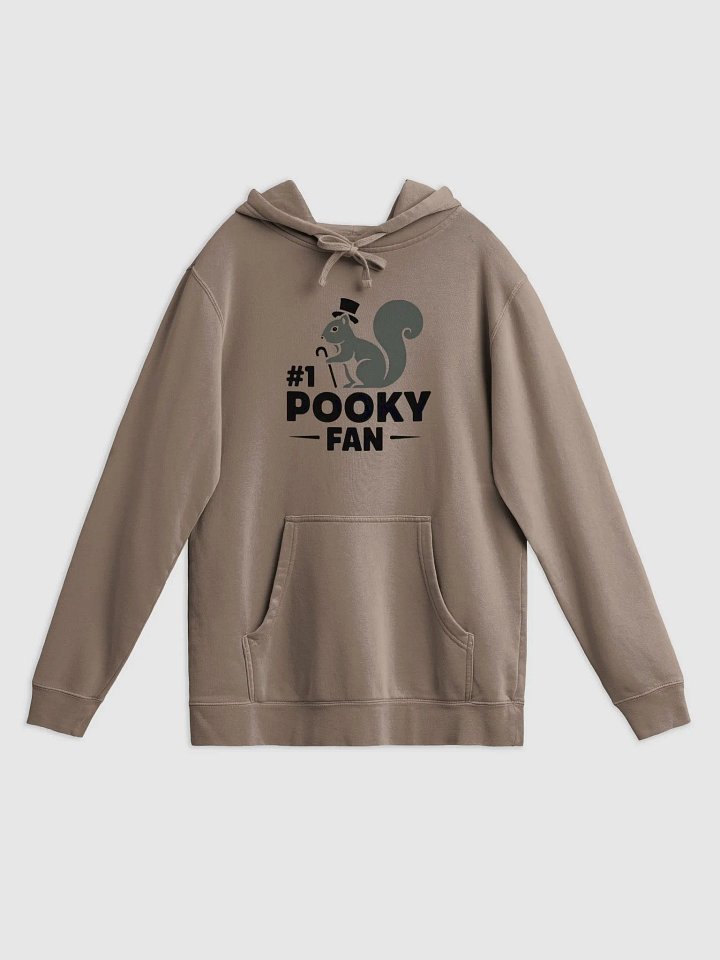 Super Soft, High End Hoodie: #1 Pooky Fan, Grey with Top Hat product image (1)