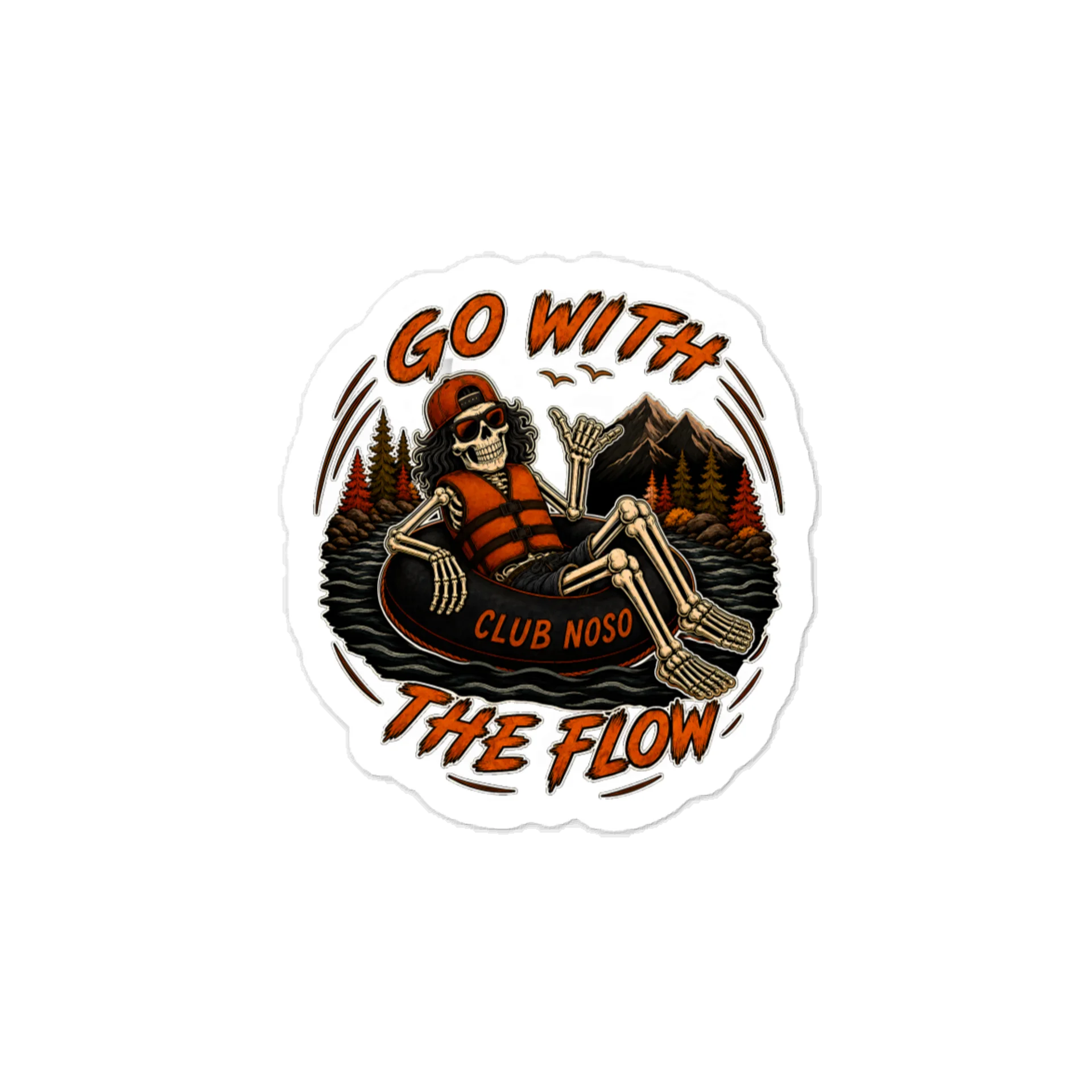 Go With the Flow Sticker product image (1)