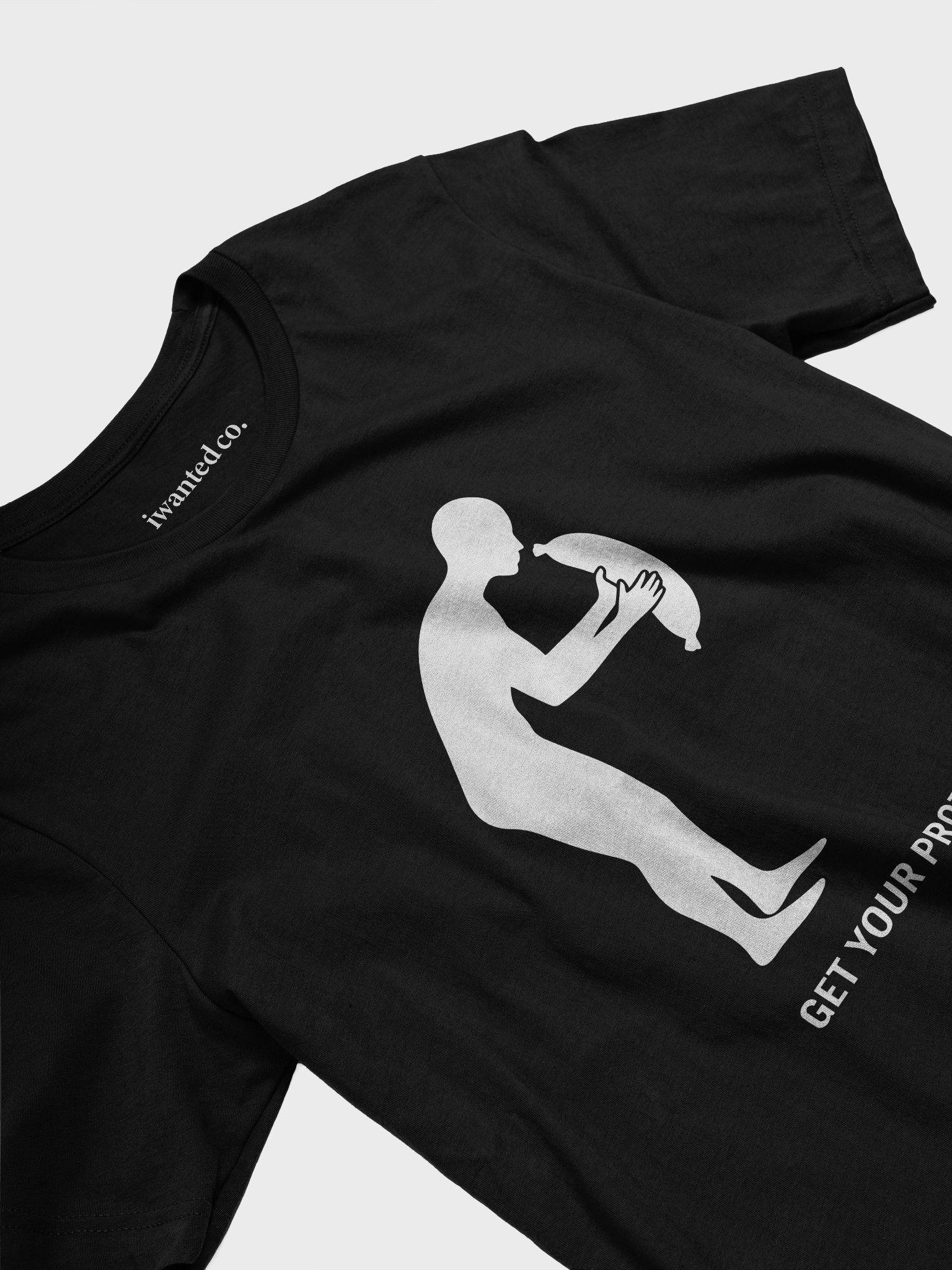 Get Your Protein – Dark Humor Gym Graphic T-Shirt product image (3)