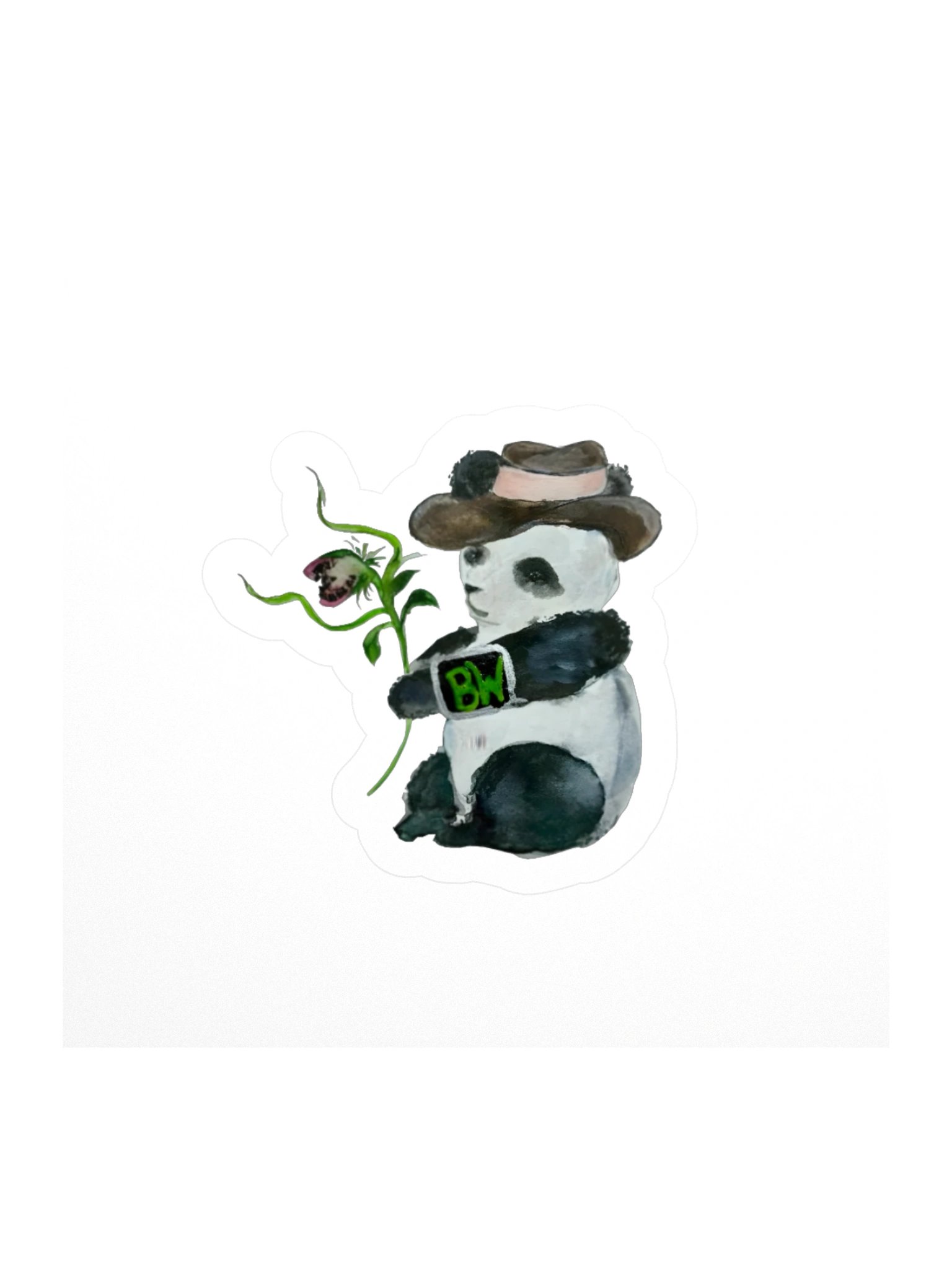 Bio Wagon Charity Panda Kiss Cut Sticker product image (2)