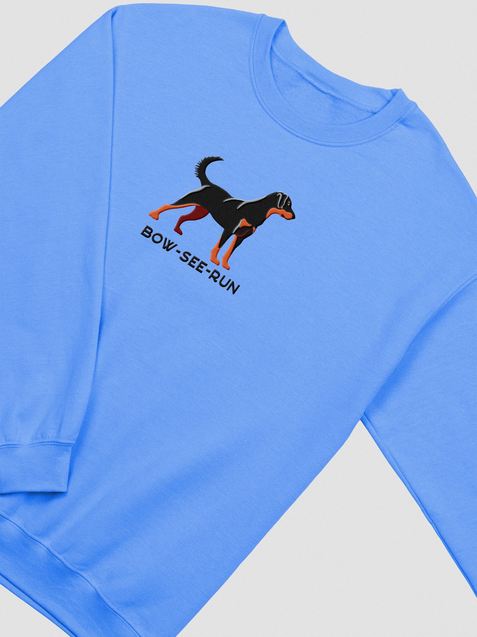 Bow-See-Run Sweatshirt (Embroidered) of a Beauceron(Black & Tan) product image (6)