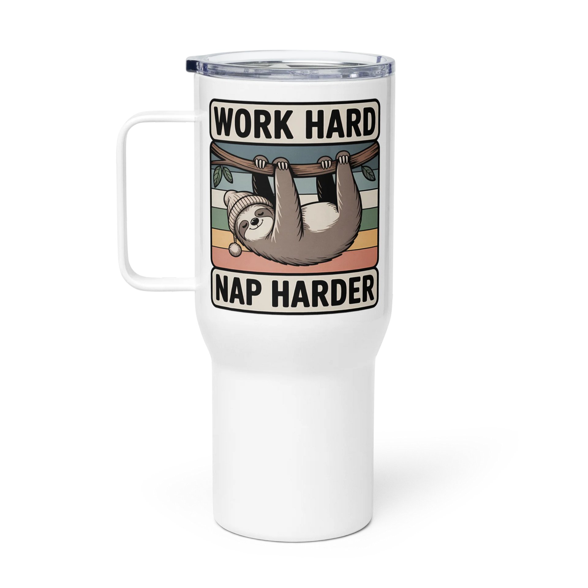 Work Hard Nap Harder Non-Sacral Travel Mug product image (3)