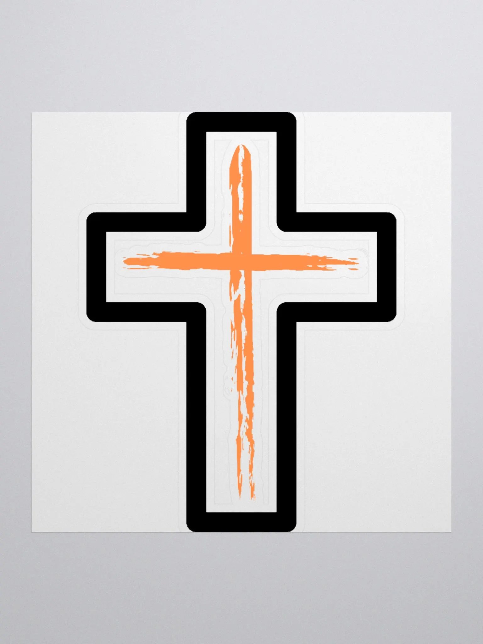 Orange Cross With Boarder Sticker product image (2)