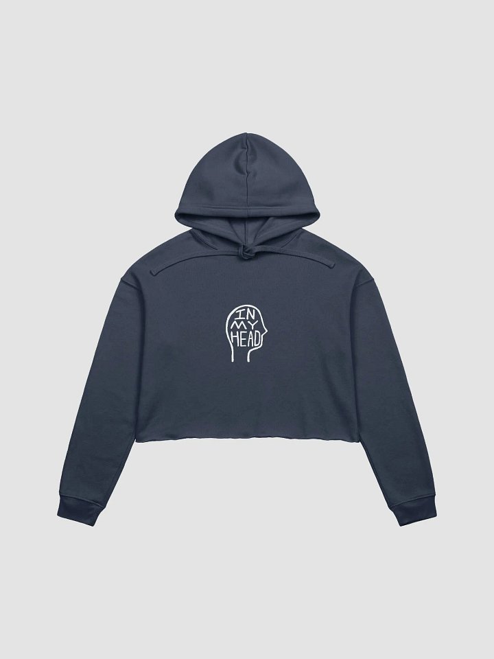In My Head (white design) fleece cropped hoodie product image (18)