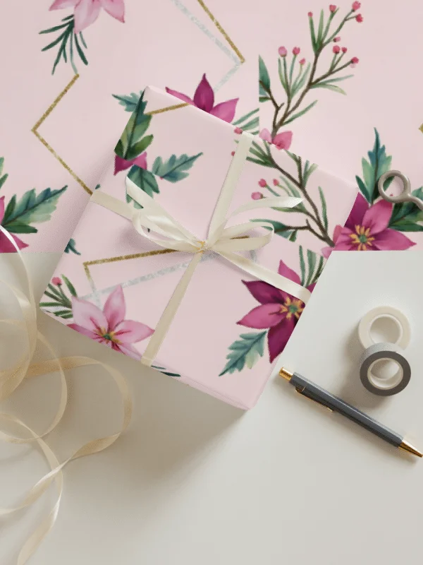 Pink Christmas Wrapping Paper Set product image (3)