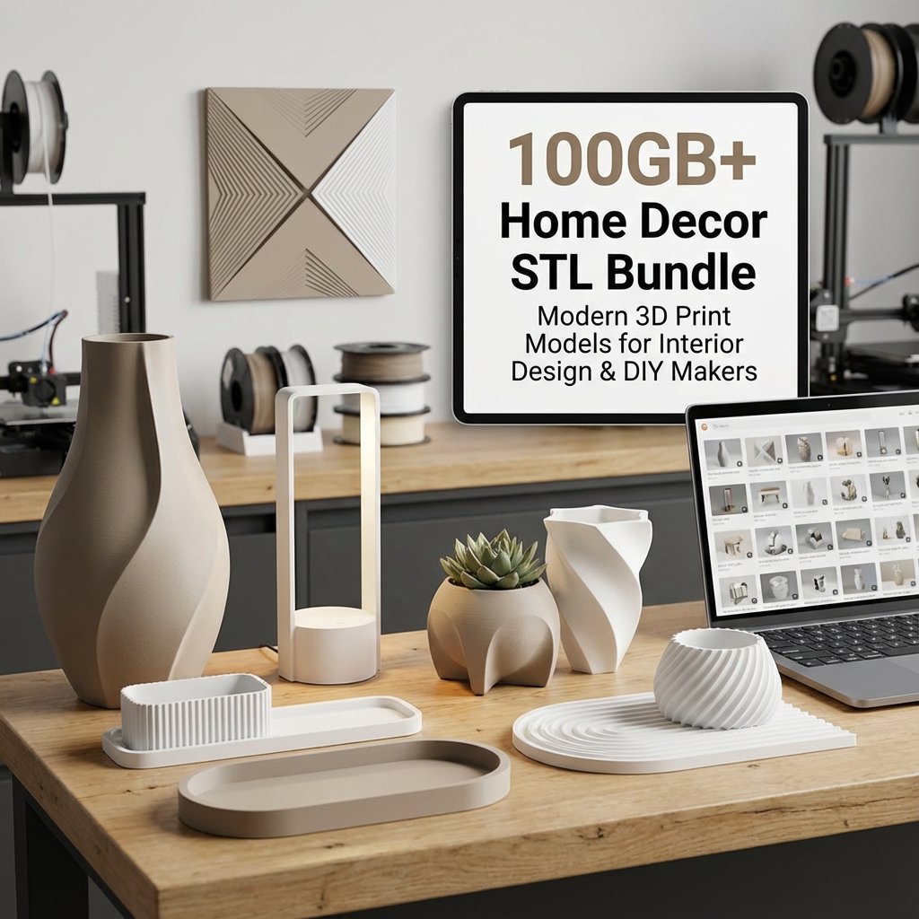 Modern Home Decor STL Bundle – 100GB+ 3D Printable Models for Interior Design product image (1)