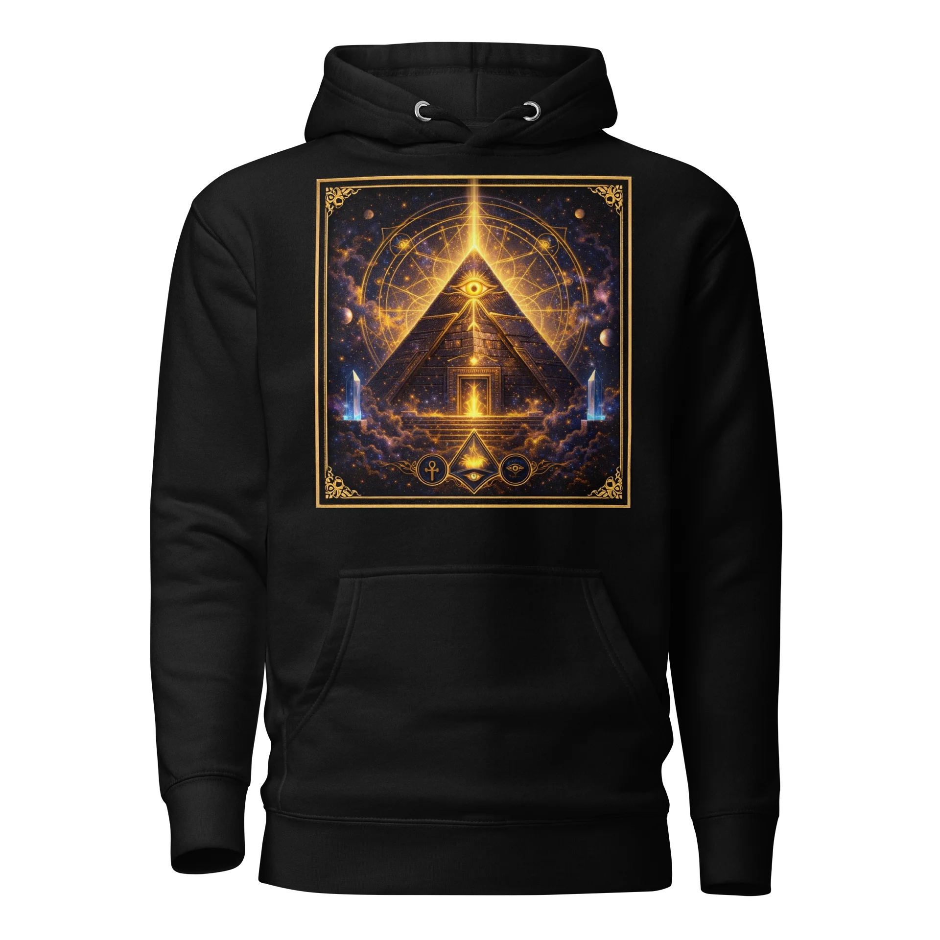 Celestial Eye Glow Pyramid Unisex Hoodie product image (1)