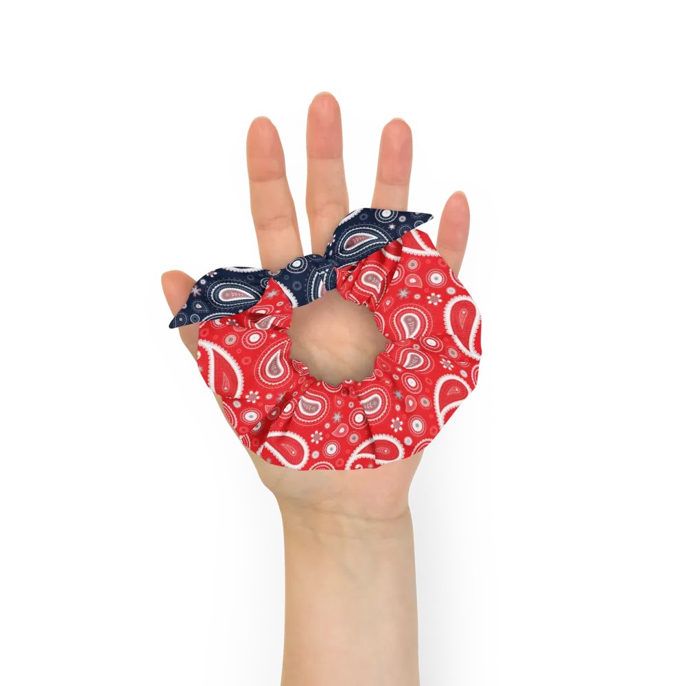 Red/Navy Paisley Dreams All-Over Print Scrunchie product image (6)