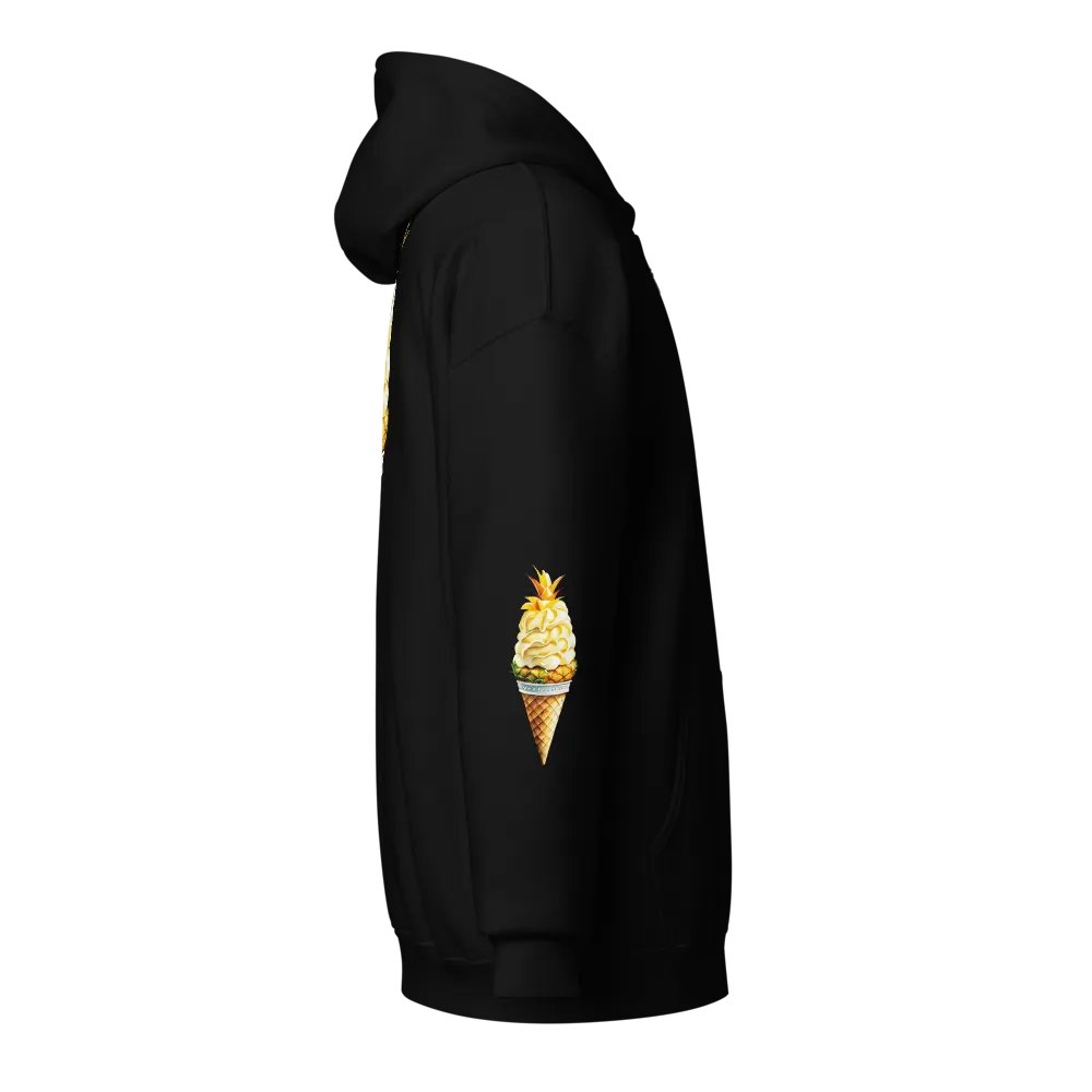 Life's Too Short Pineapple Ice-cream Cone Zip Front Hoodie product image (29)