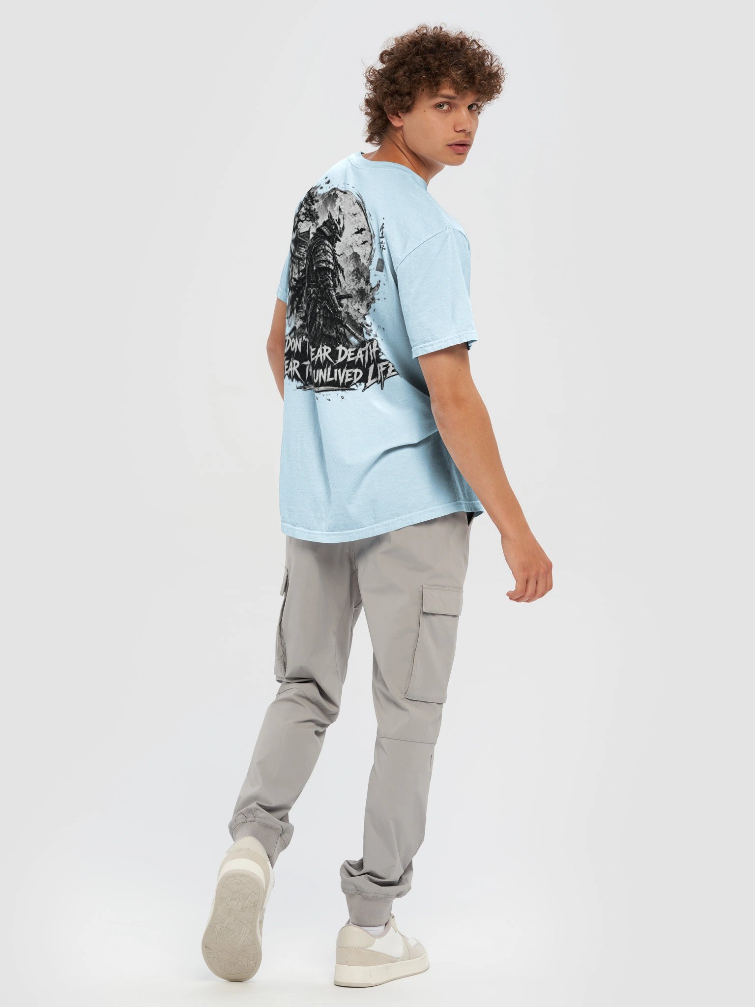 JAPANESE SAMURAI & DARK INK GRAPHIC T-SHIRT | DOUBLE-SIDED BUSHIDO STREETWEAR product image (6)
