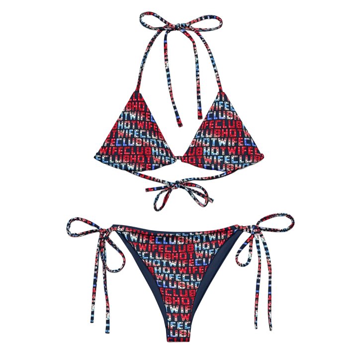 HotWifeClub Hot Wife Club red white and blue bikini product image (1)
