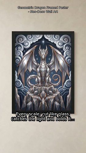 Majestic. Metallic. Absolutely mesmerizing. 🐉✨

This Geometric Dragon Framed Poster brings Neo-Deco luxury straight into your...