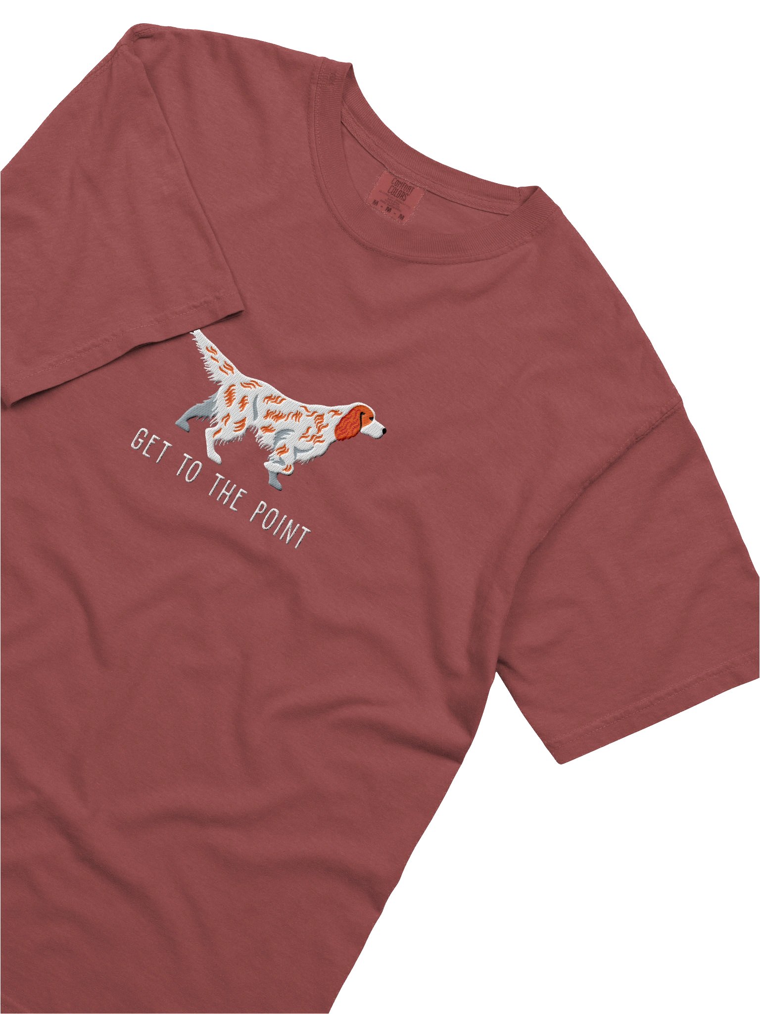 Get to the Point T-Shirt(Embroidered) of an English Setter(Orange Belton) product image (8)