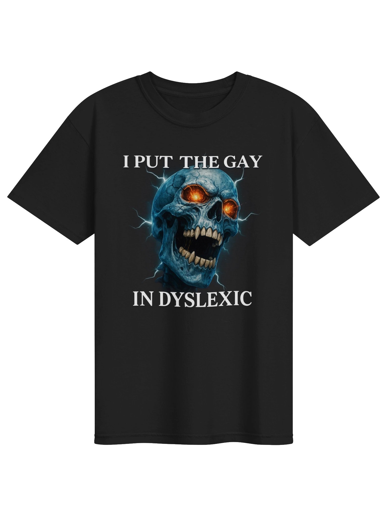 I Put The Gay In Dyslexic Skeleton Tee product image (4)