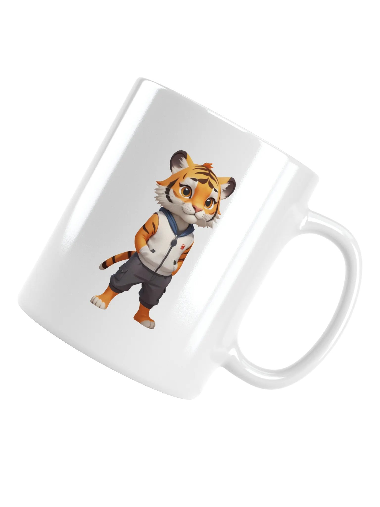 Cute Cartoon Tiger White Mug product image (1)