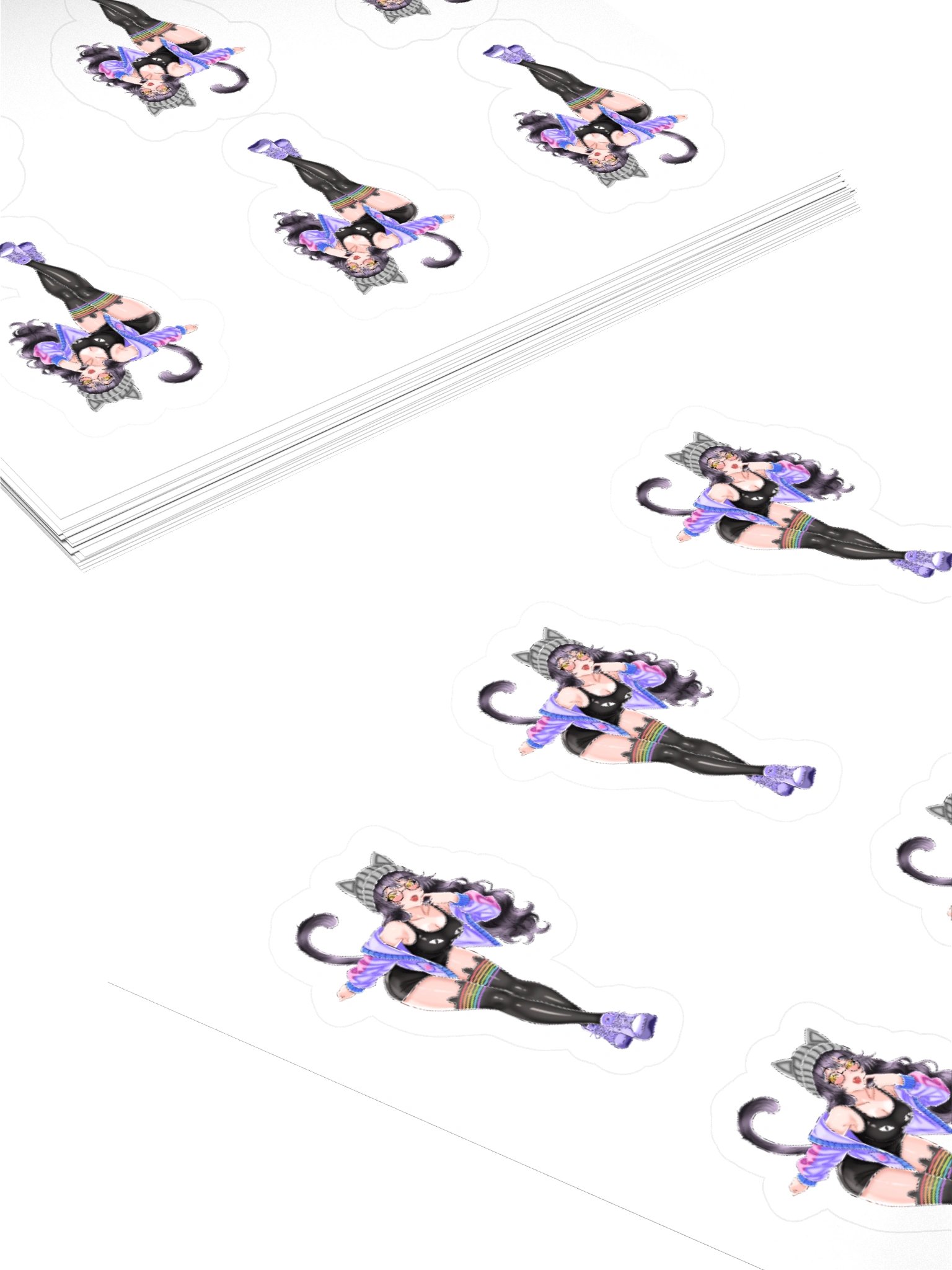 Leaning Stickers (White) product image (4)