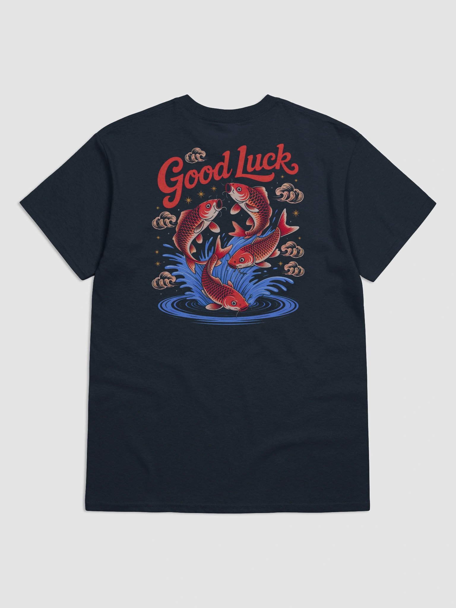Jumping Koi Good Luck T-Shirt product image (11)