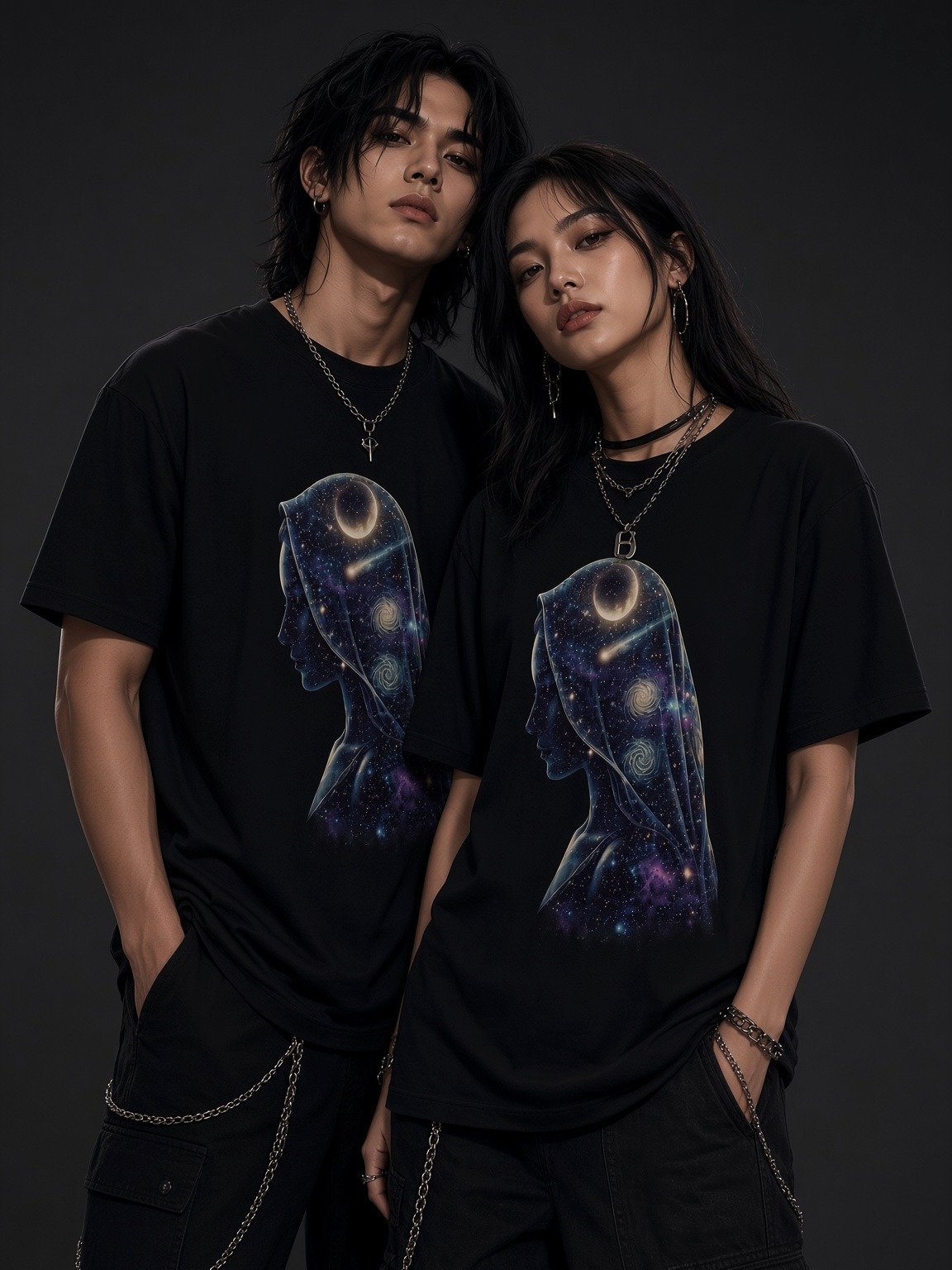 Midnight Veil — Galaxy Hood Muse Tee product image (1)