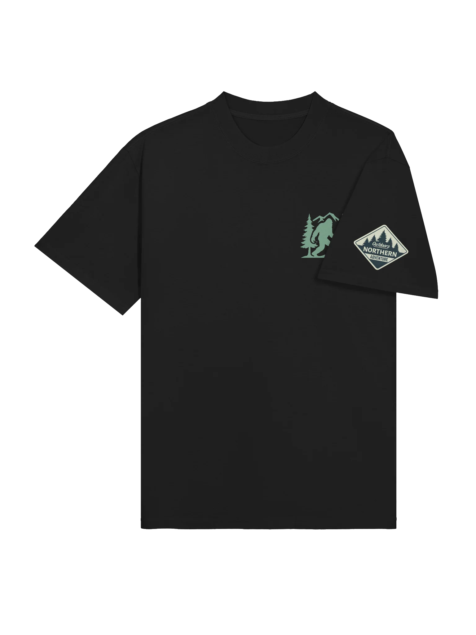 Bigfoot T-Shirt – “Big Dude Who Likes Nature” Woodland Adventure product image (8)
