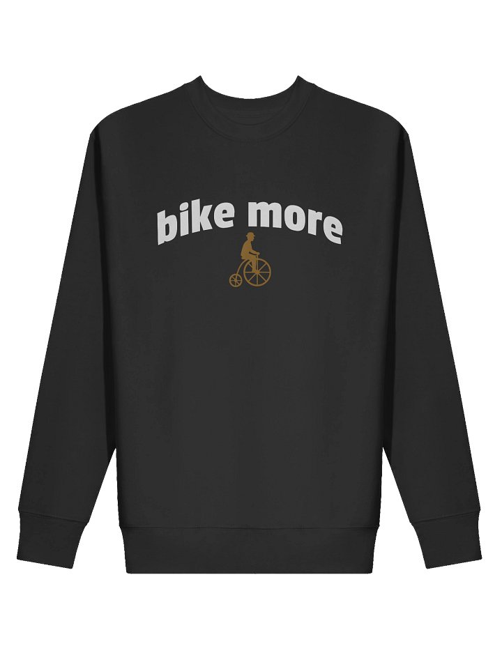 Bike More Sweatshirt with vintage penny-farthing bicycle icon product image (12)