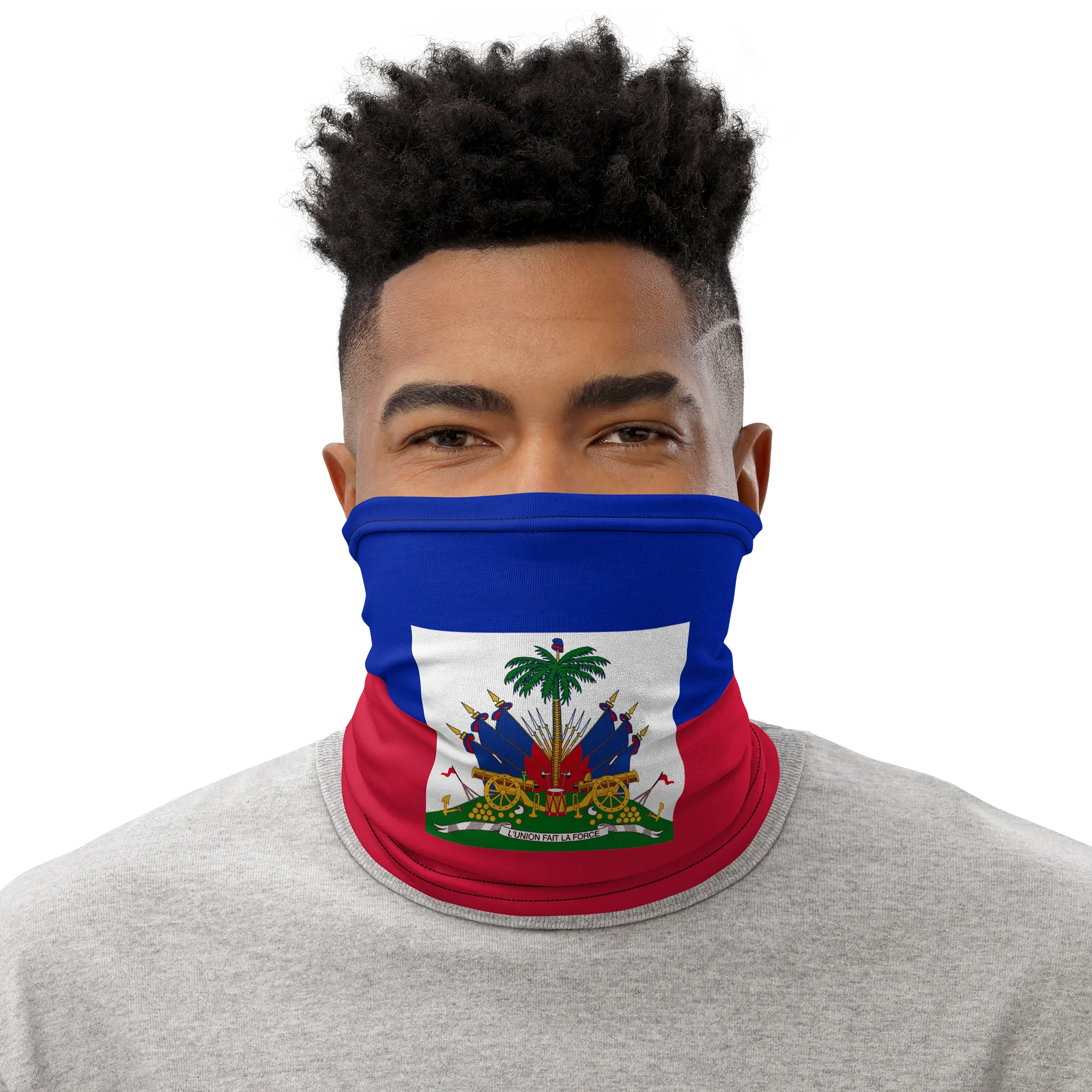 Patriotic Haiti Flag All-Over Neck Gaiter product image (1)