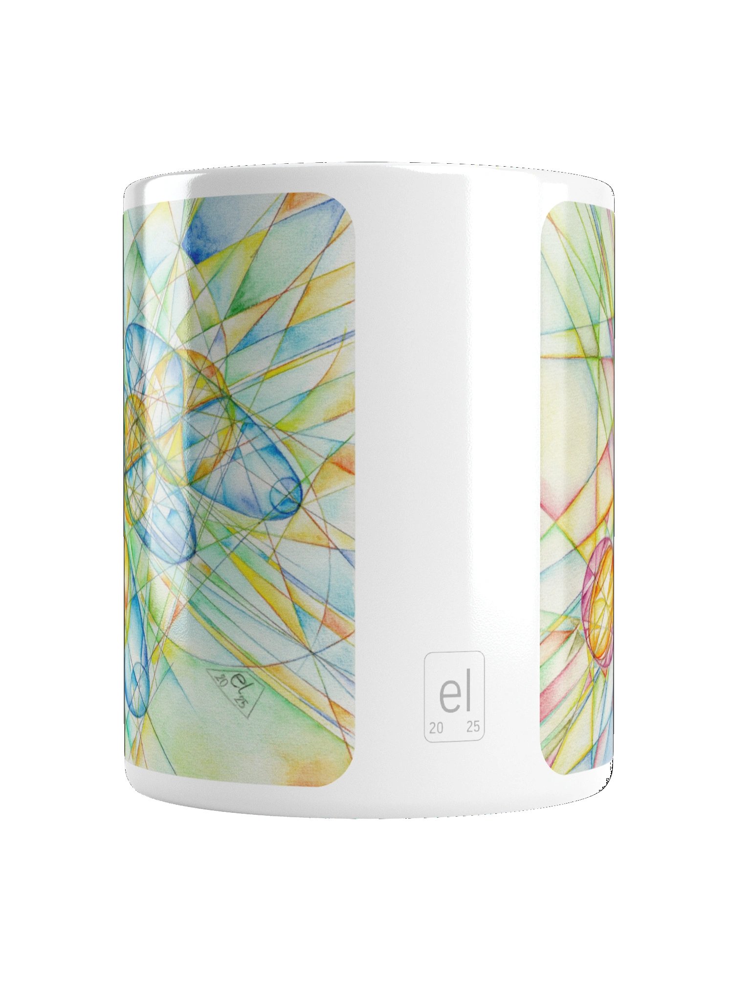 Poinsot's Paper Spaceship 2+3 - Gyroscope Physics Geometric Drawings Mug product image (2)