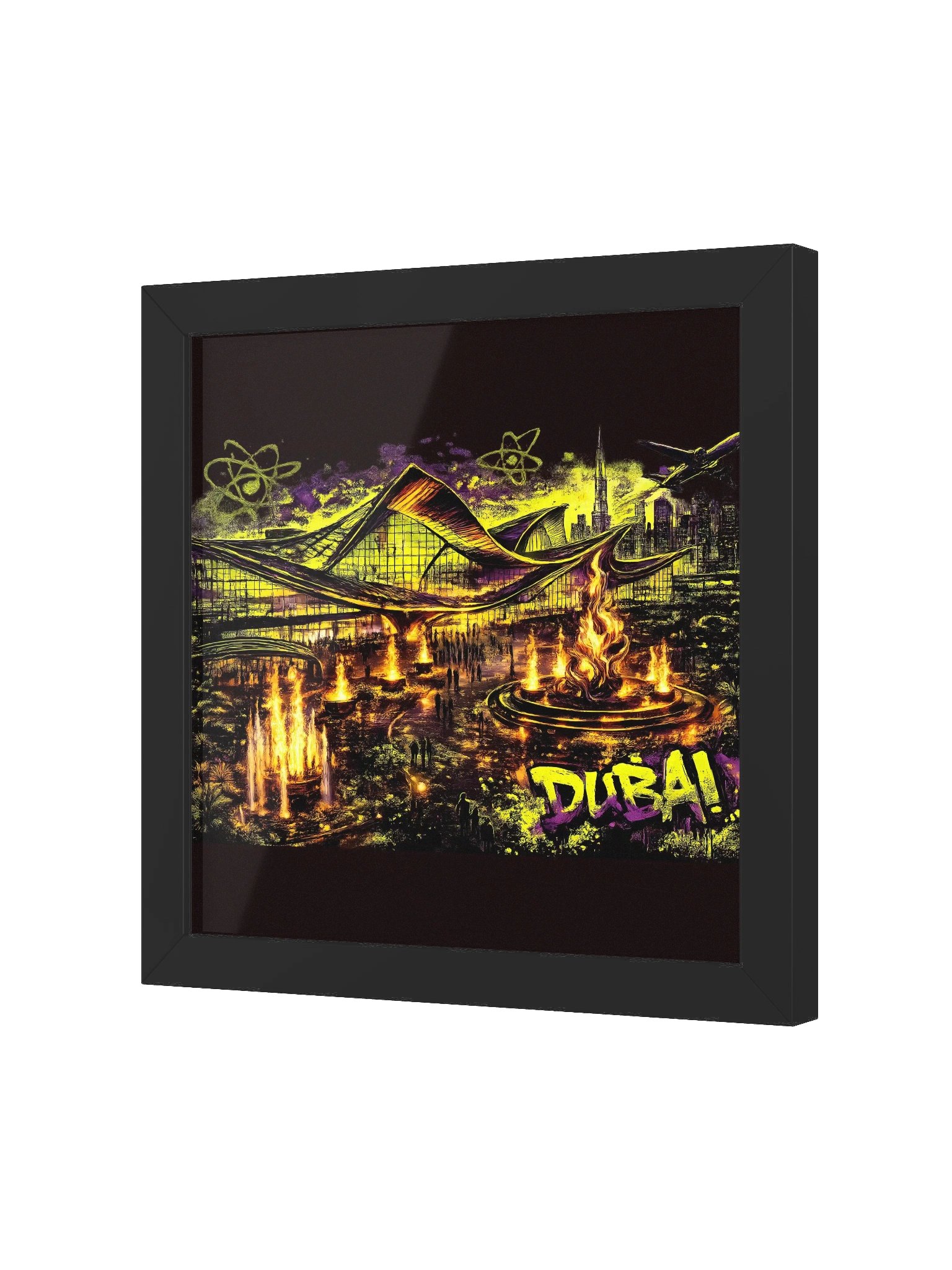 Dubai Skyline Wall Art - Burj Khalifa & Palm Jumeirah Canvas Decor product image (6)